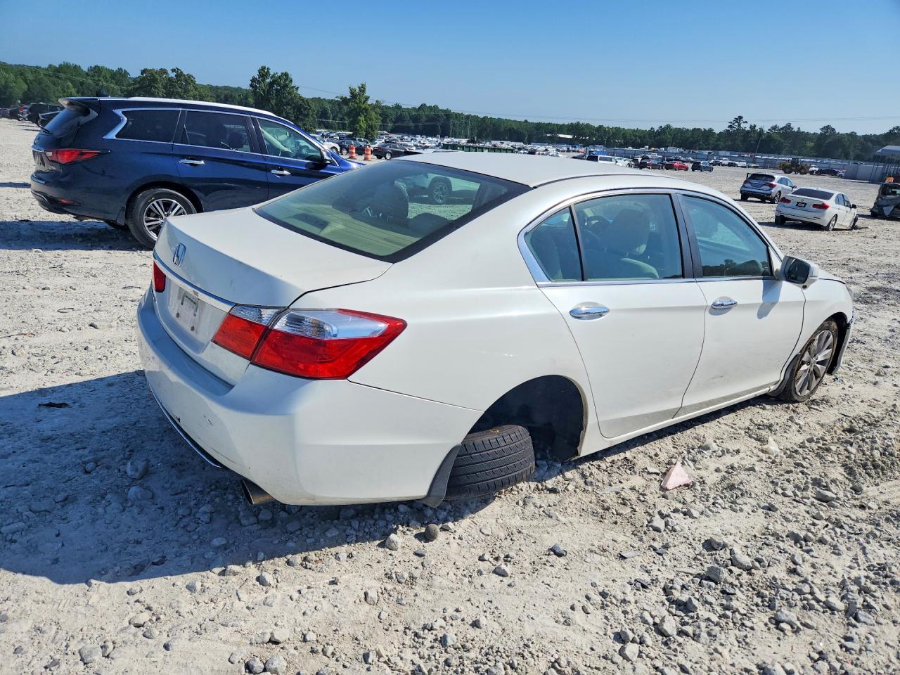 2014 Honda Accord Ex White vin: 1HGCR2F71EA071472