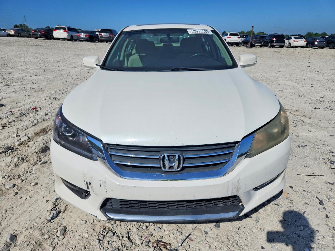 2014 Honda Accord Ex White vin: 1HGCR2F71EA071472