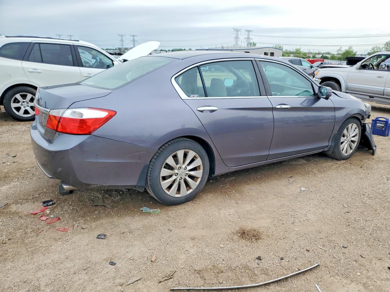 2014 Honda Accord Ex Gray vin: 1HGCR2F71EA090555