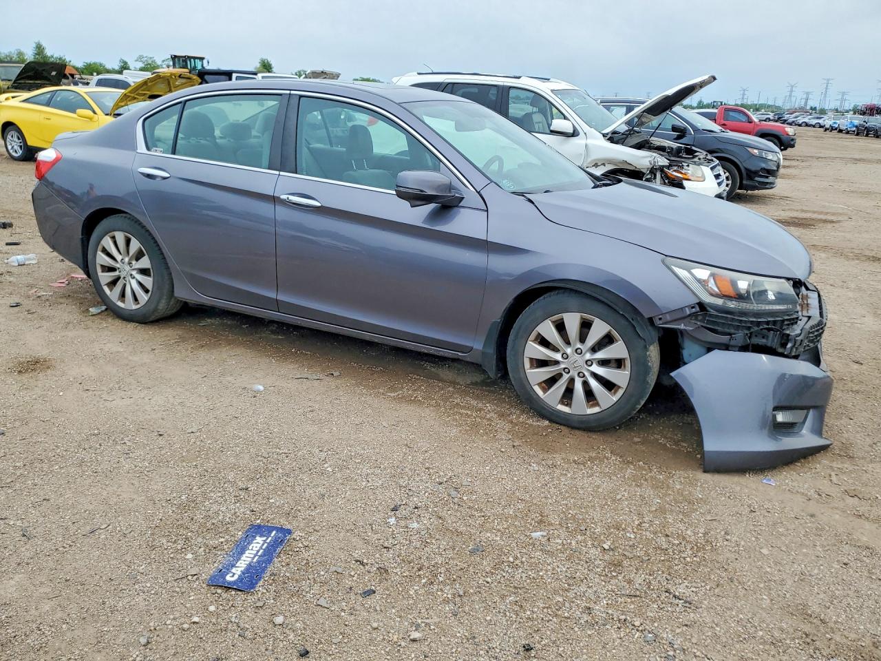 2014 Honda Accord Ex Gray vin: 1HGCR2F71EA090555