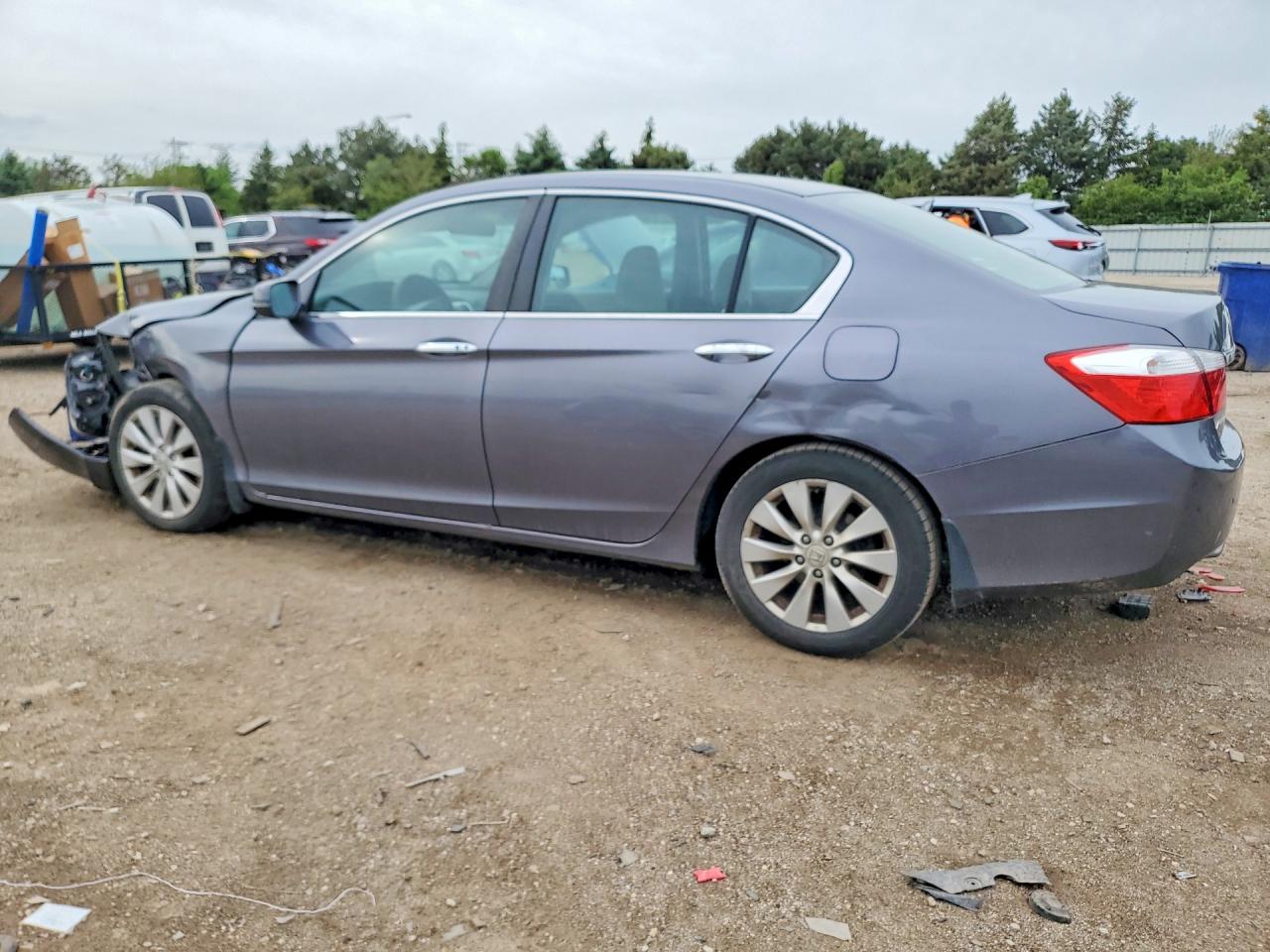 2014 Honda Accord Ex Gray vin: 1HGCR2F71EA090555