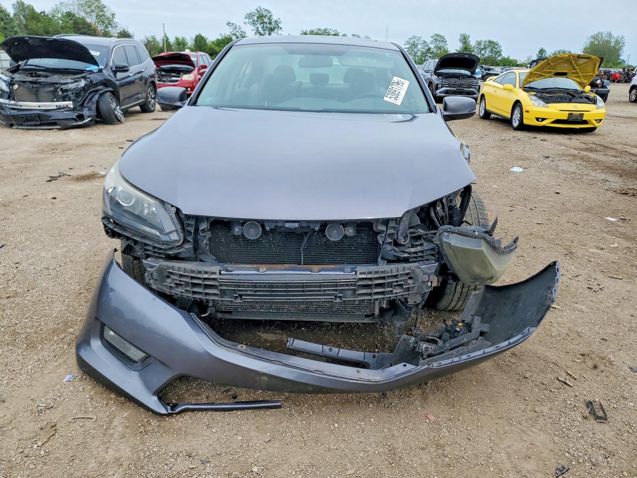 2014 Honda Accord Ex Gray vin: 1HGCR2F71EA090555