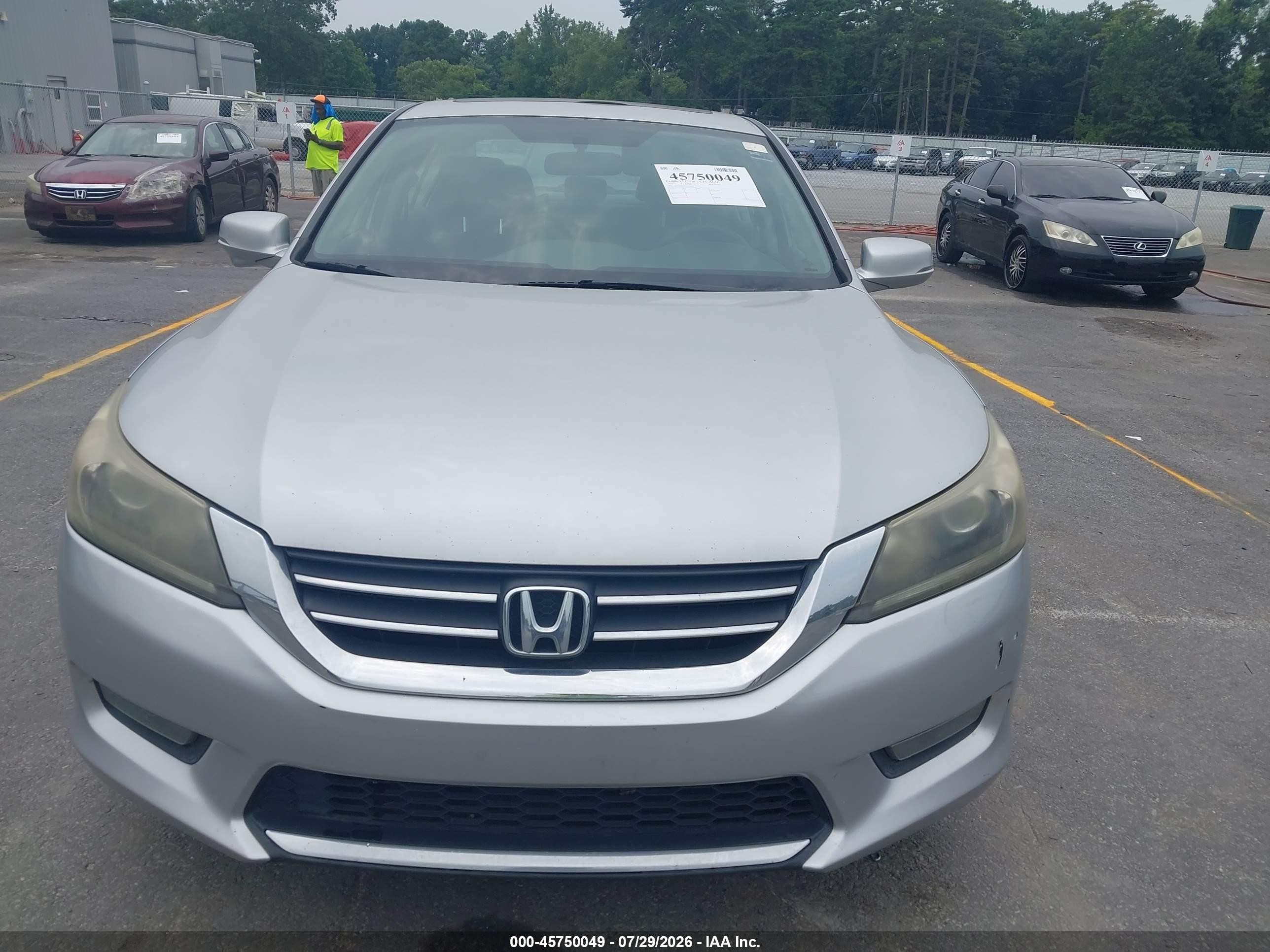 2014 Honda Accord Ex Silver vin: 1HGCR2F71EA101697