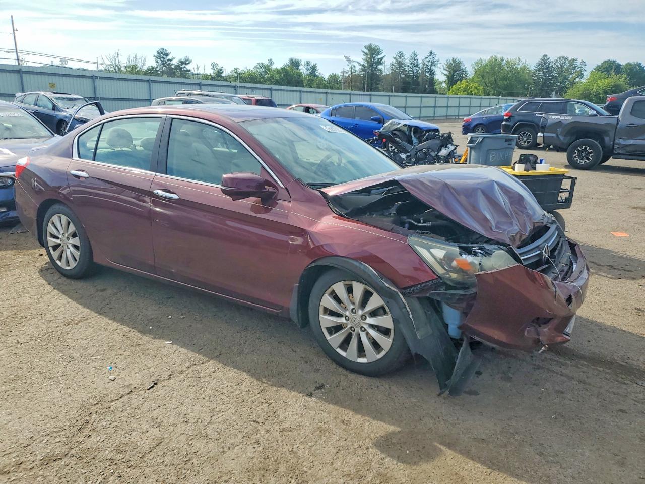 2014 Honda Accord Ex Maroon vin: 1HGCR2F71EA224948
