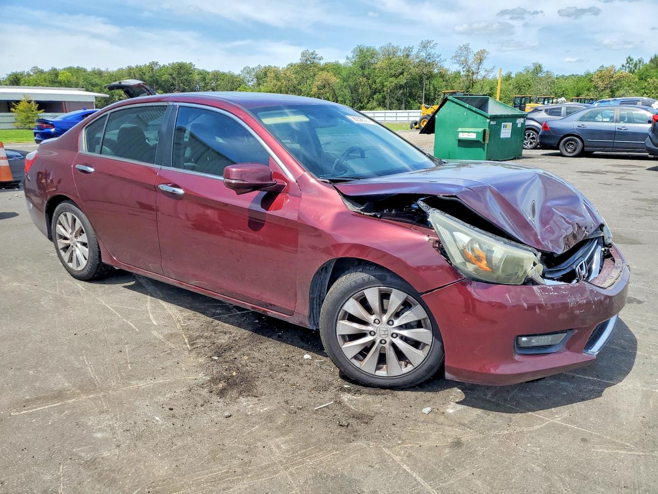 2015 Honda Accord Ex Burgundy vin: 1HGCR2F71FA021091