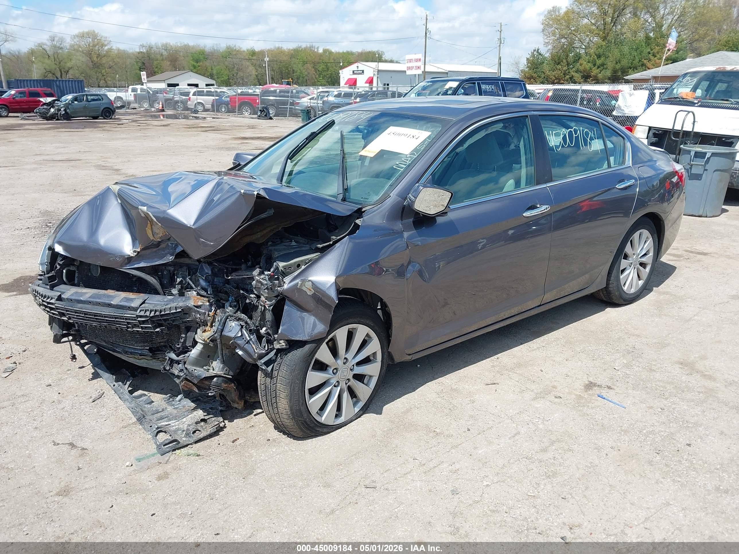 2015 Honda Accord Ex Gray vin: 1HGCR2F71FA081310