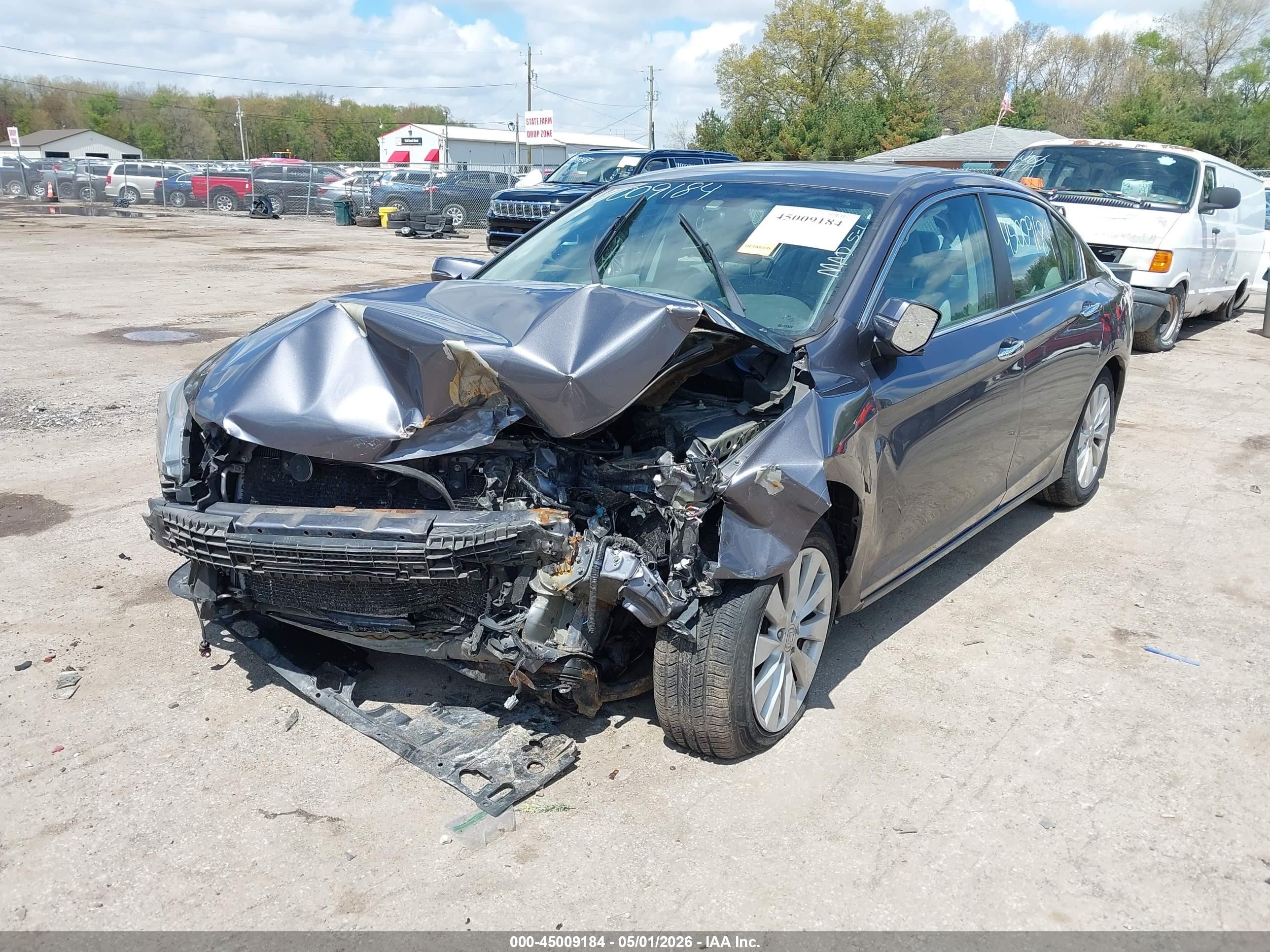 2015 Honda Accord Ex Gray vin: 1HGCR2F71FA081310
