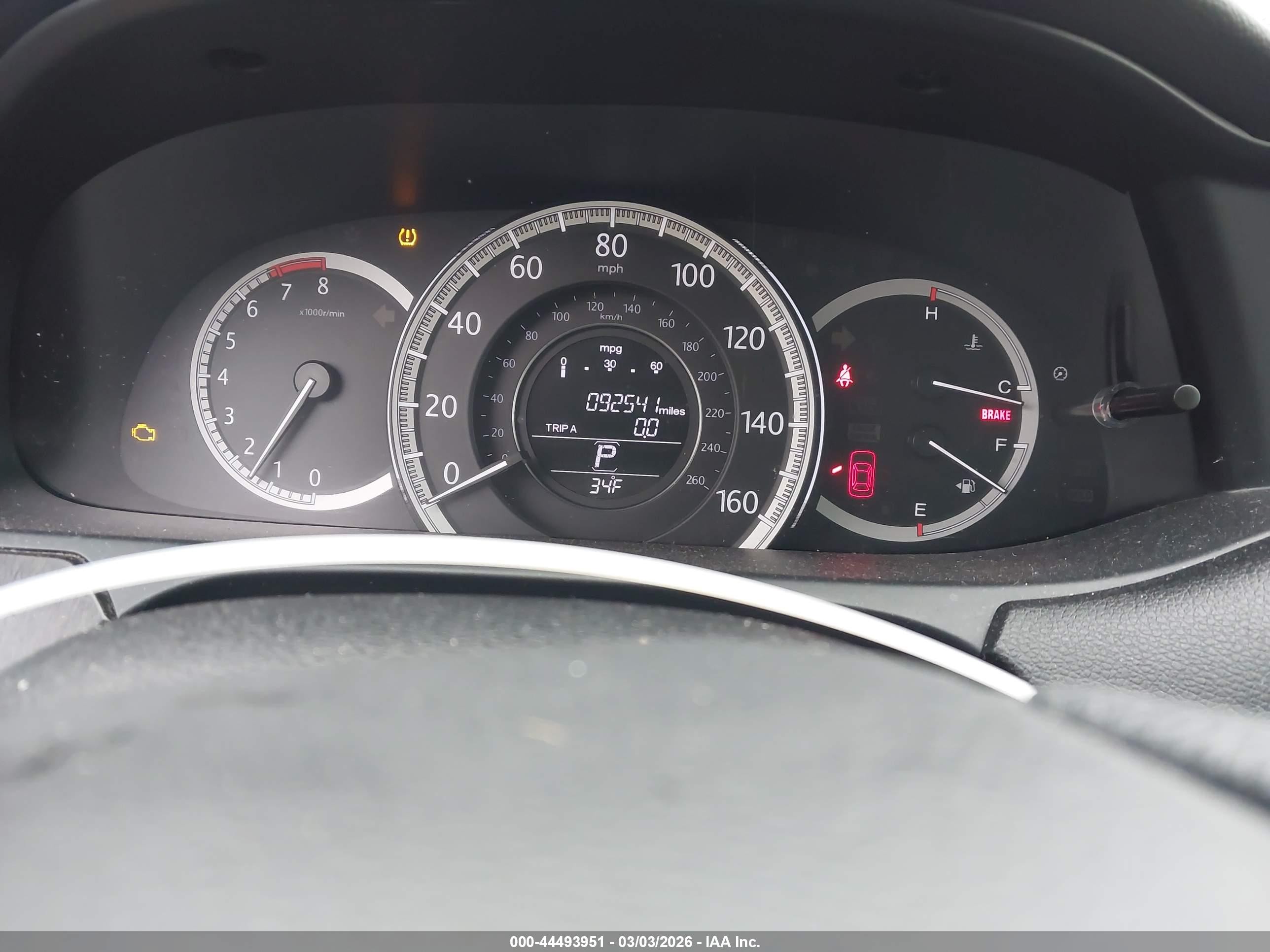 2015 Honda Accord Ex Gray vin: 1HGCR2F71FA097796