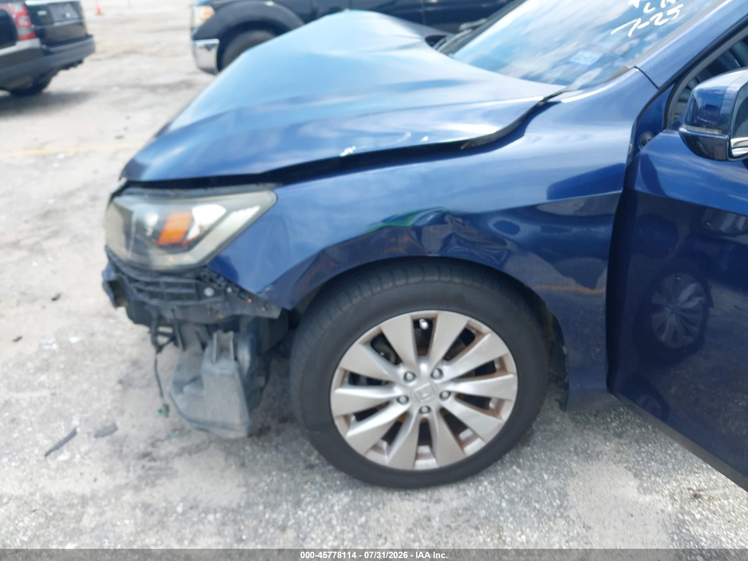 2015 Honda Accord Ex Blue vin: 1HGCR2F71FA114225