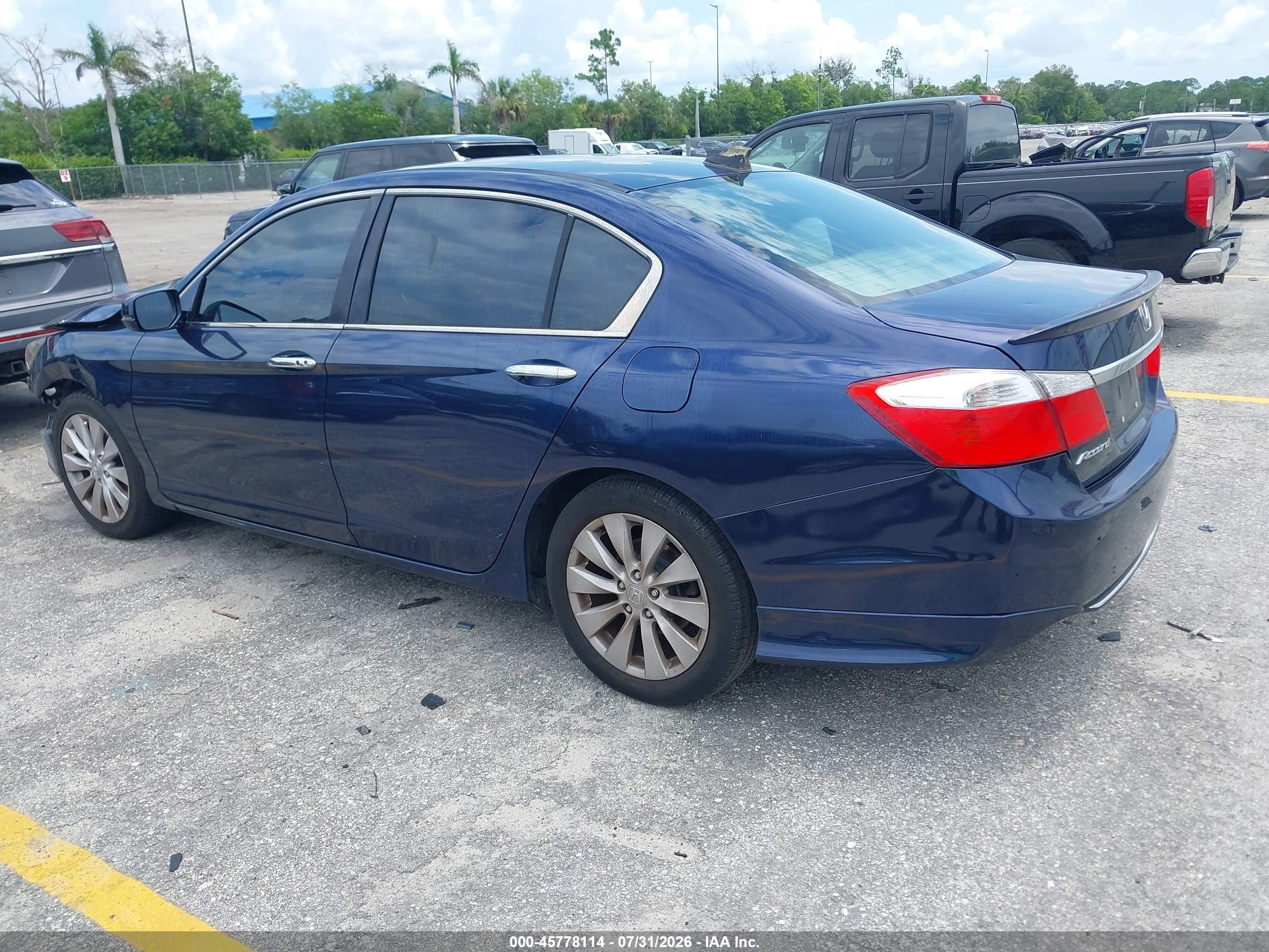 2015 Honda Accord Ex Blue vin: 1HGCR2F71FA114225
