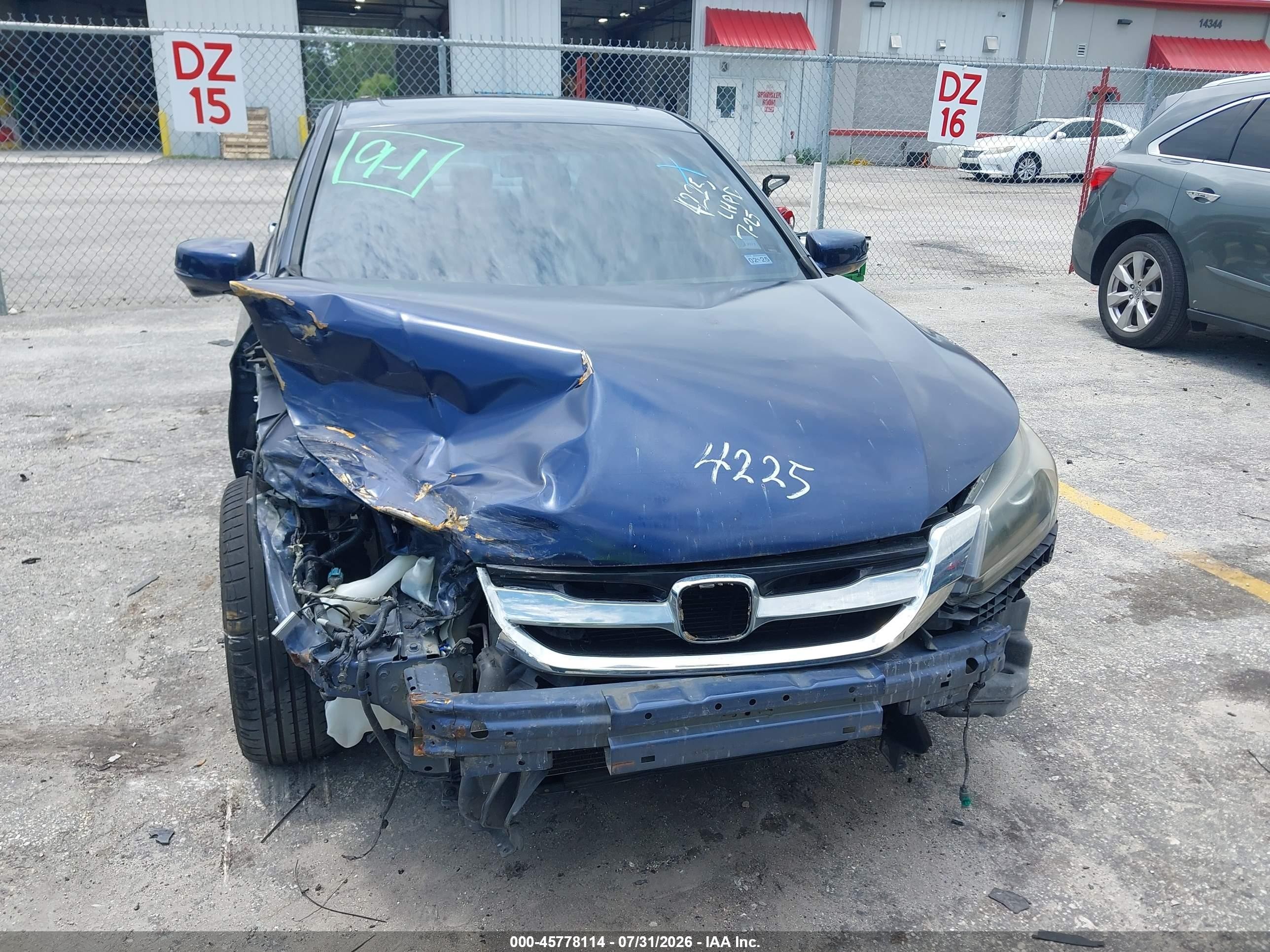 2015 Honda Accord Ex Blue vin: 1HGCR2F71FA114225