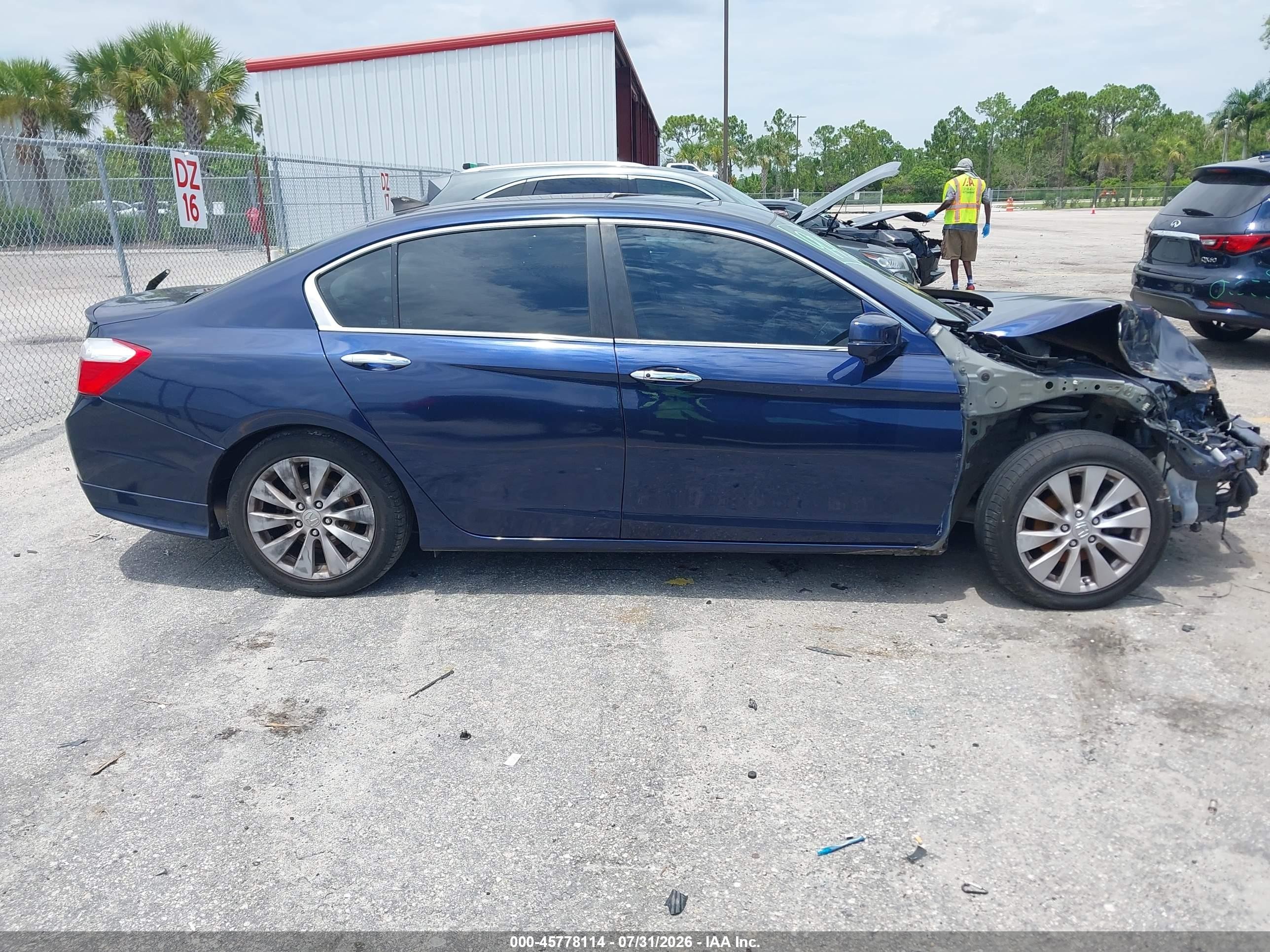 2015 Honda Accord Ex Blue vin: 1HGCR2F71FA114225