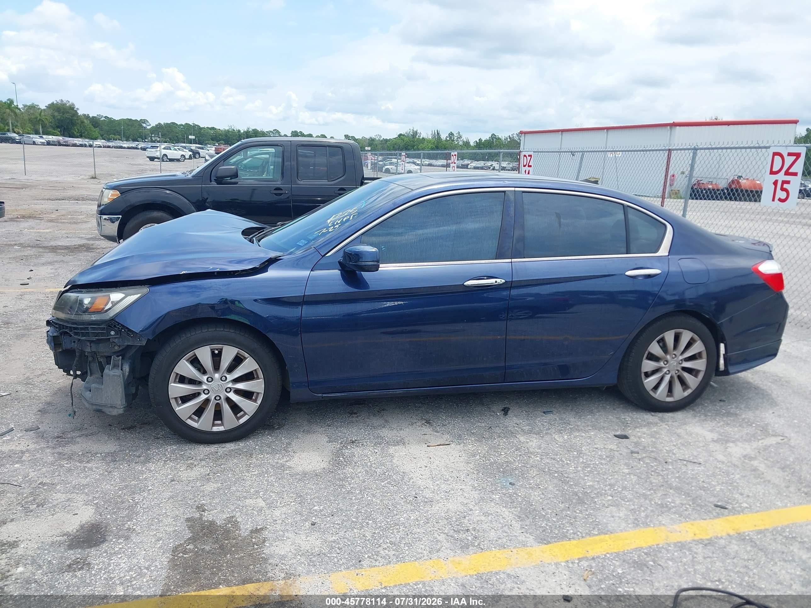 2015 Honda Accord Ex Blue vin: 1HGCR2F71FA114225