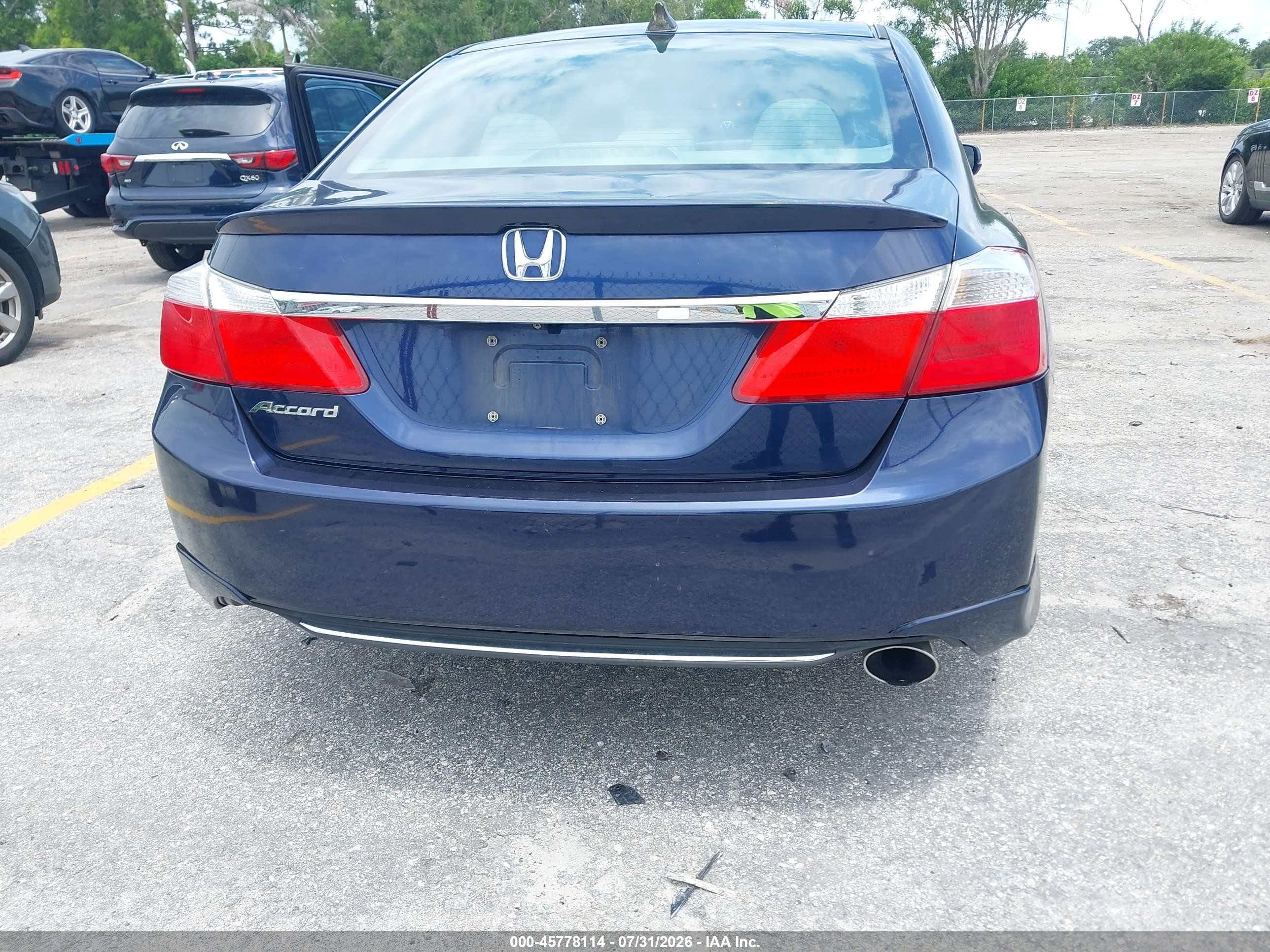 2015 Honda Accord Ex Blue vin: 1HGCR2F71FA114225