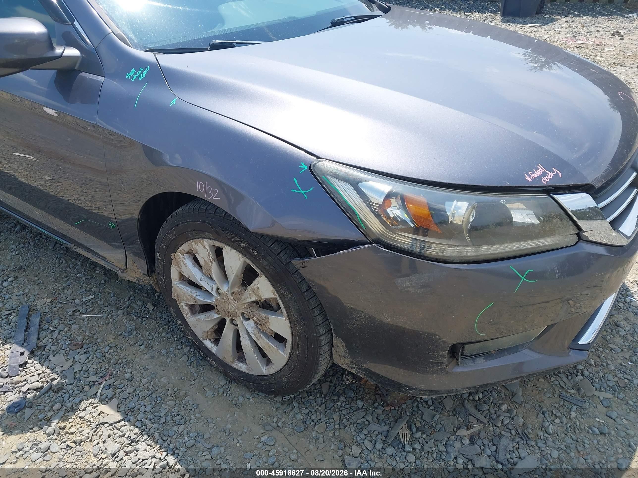 2015 Honda Accord Ex Gray vin: 1HGCR2F71FA155812