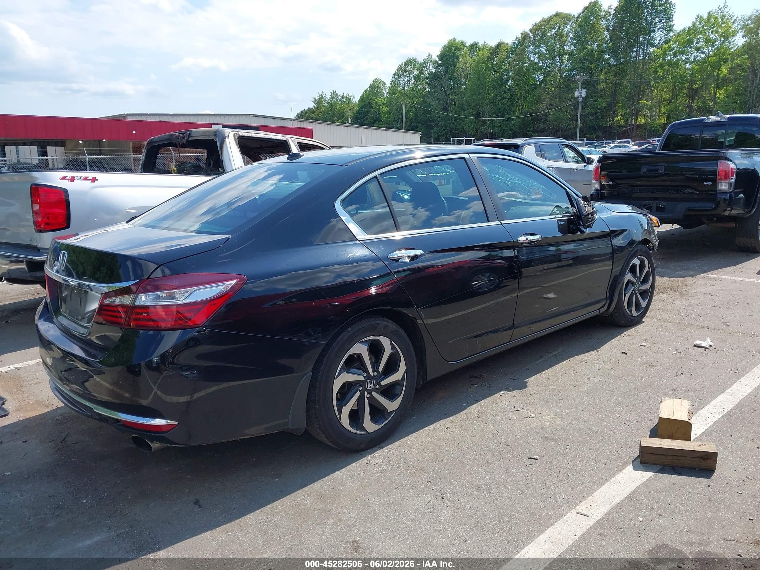 2016 Honda Accord Ex Черный vin: 1HGCR2F71GA090820