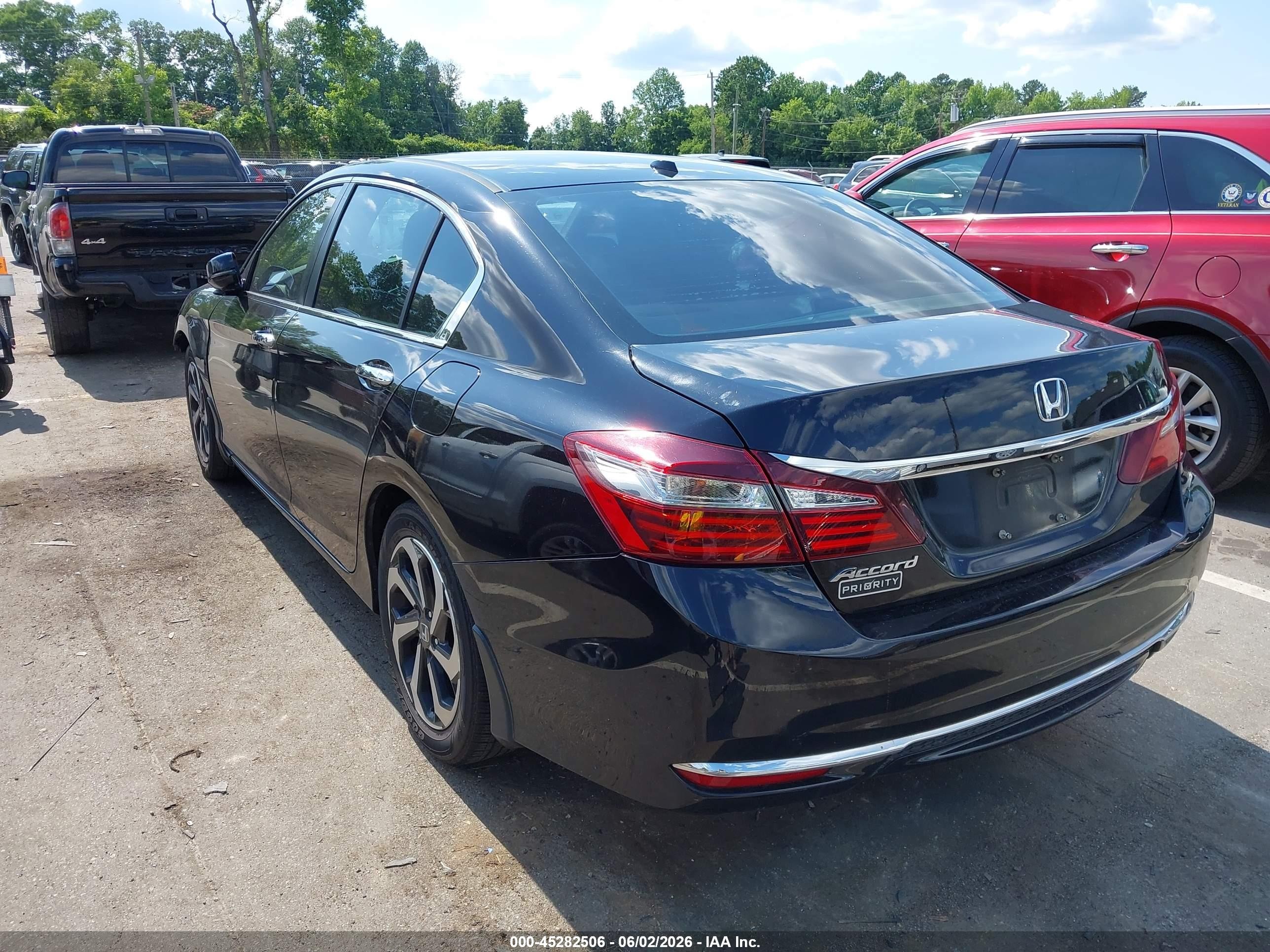 2016 Honda Accord Ex Черный vin: 1HGCR2F71GA090820