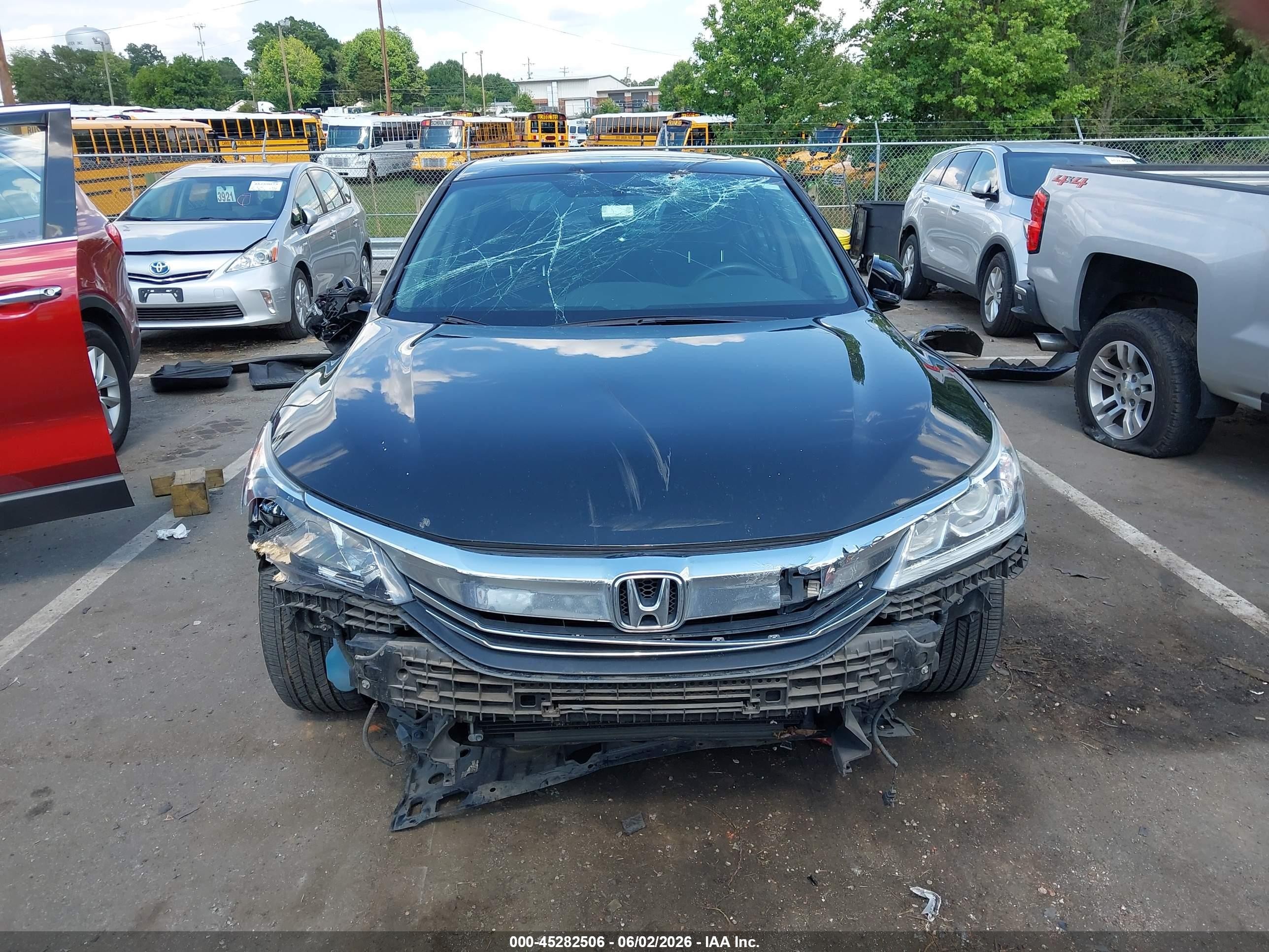 2016 Honda Accord Ex Черный vin: 1HGCR2F71GA090820