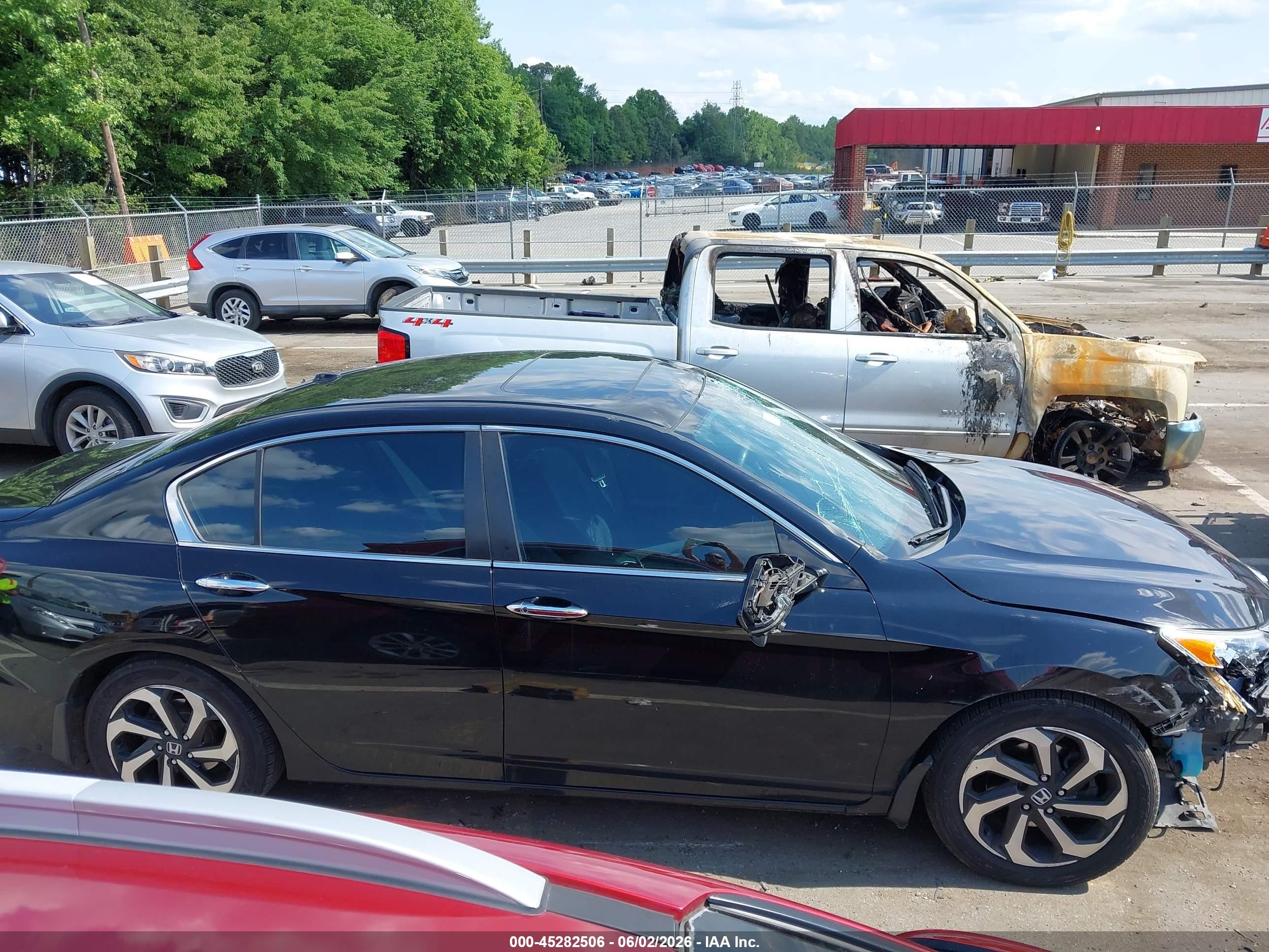 2016 Honda Accord Ex Черный vin: 1HGCR2F71GA090820