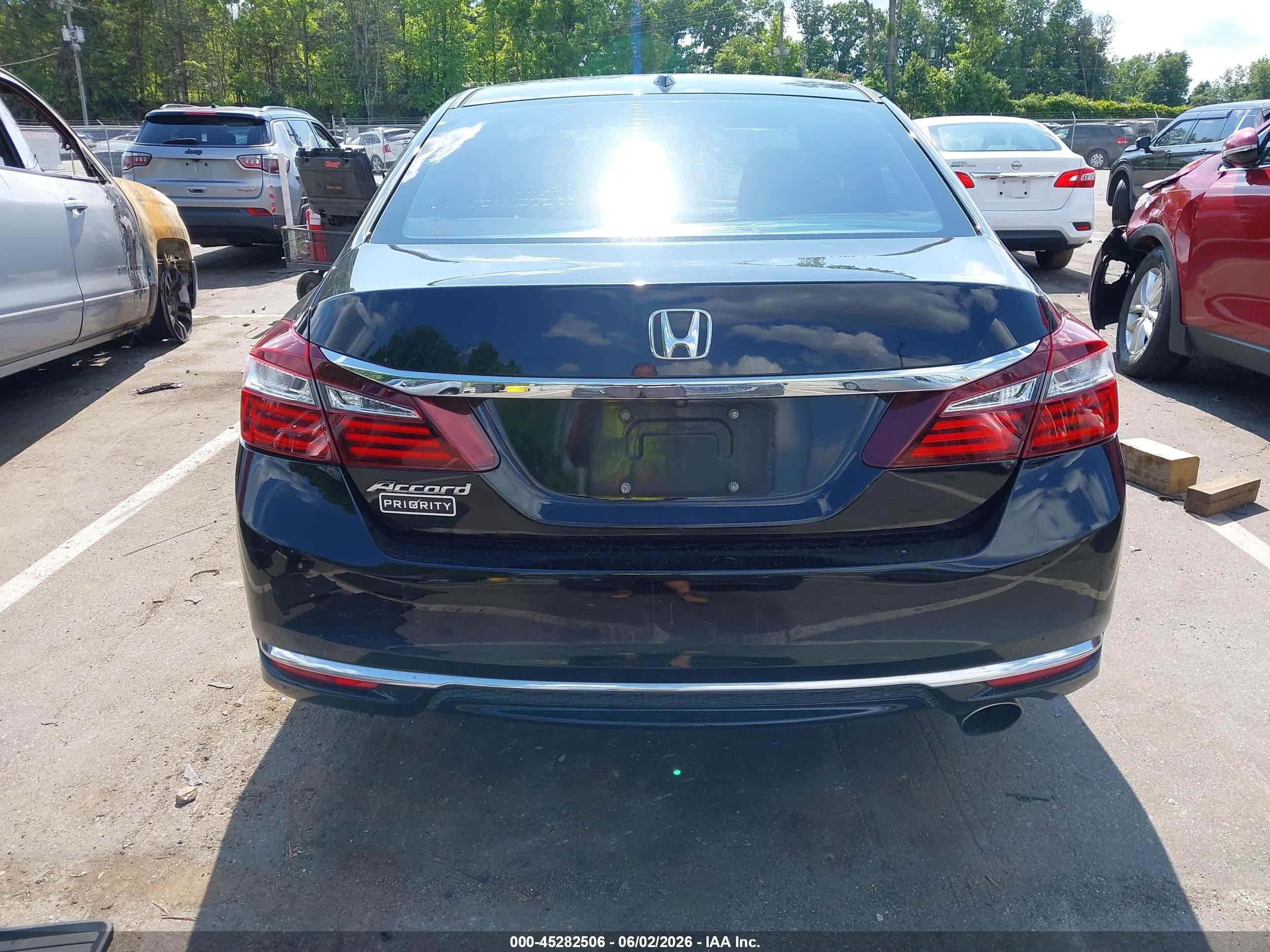 2016 Honda Accord Ex Черный vin: 1HGCR2F71GA090820