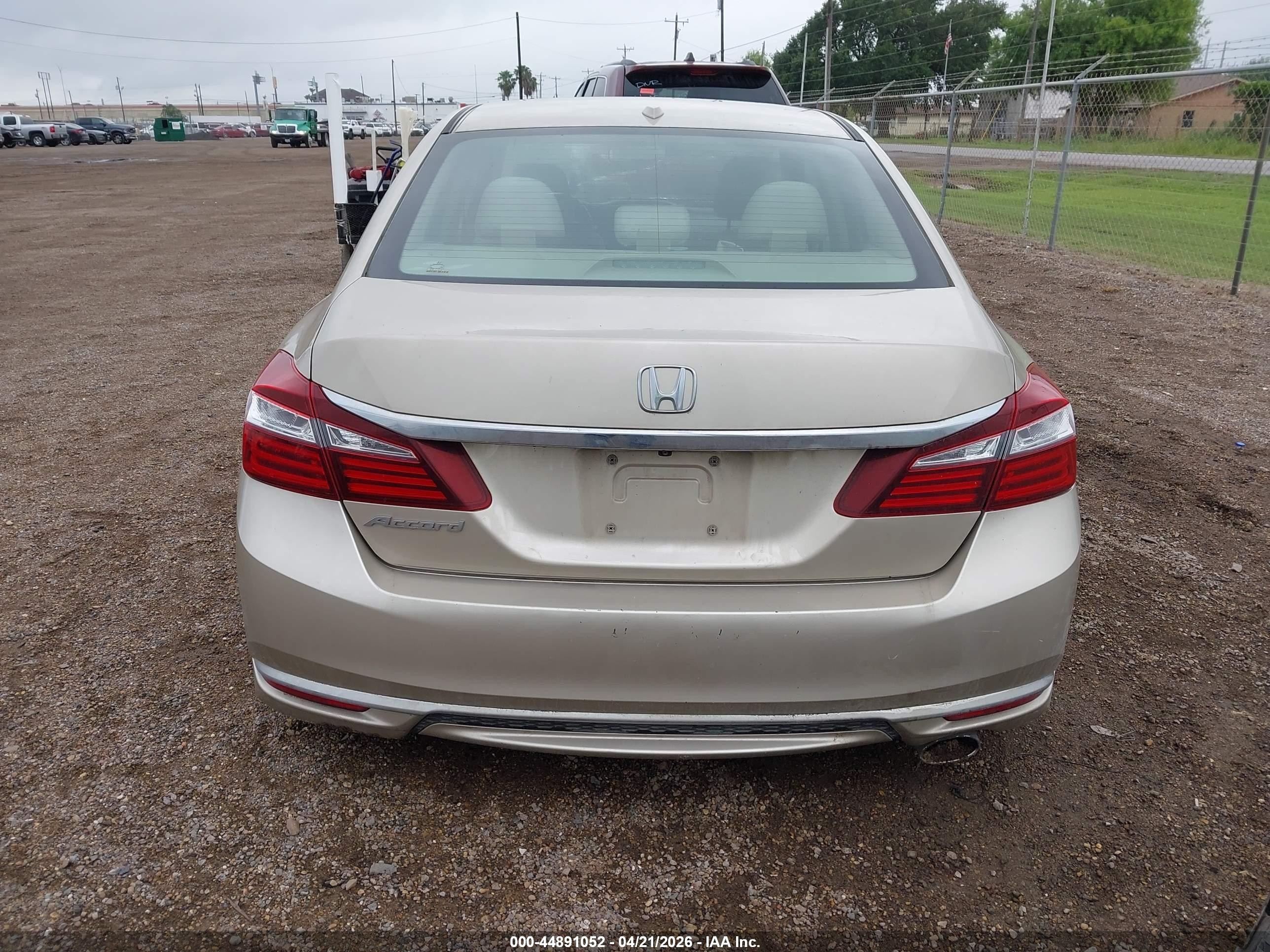 2016 Honda Accord Ex Бежевый vin: 1HGCR2F71GA124450
