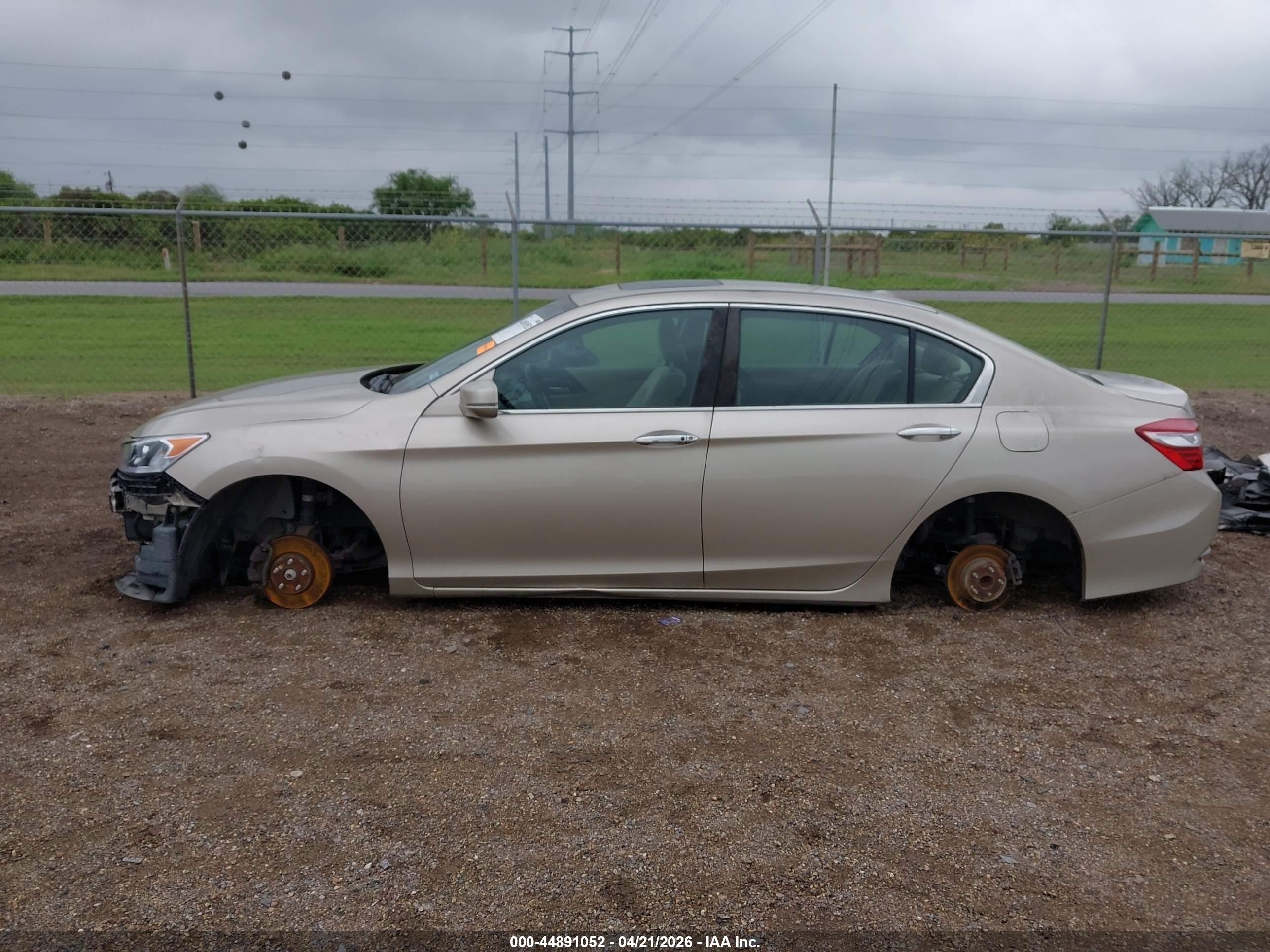 2016 Honda Accord Ex Бежевый vin: 1HGCR2F71GA124450