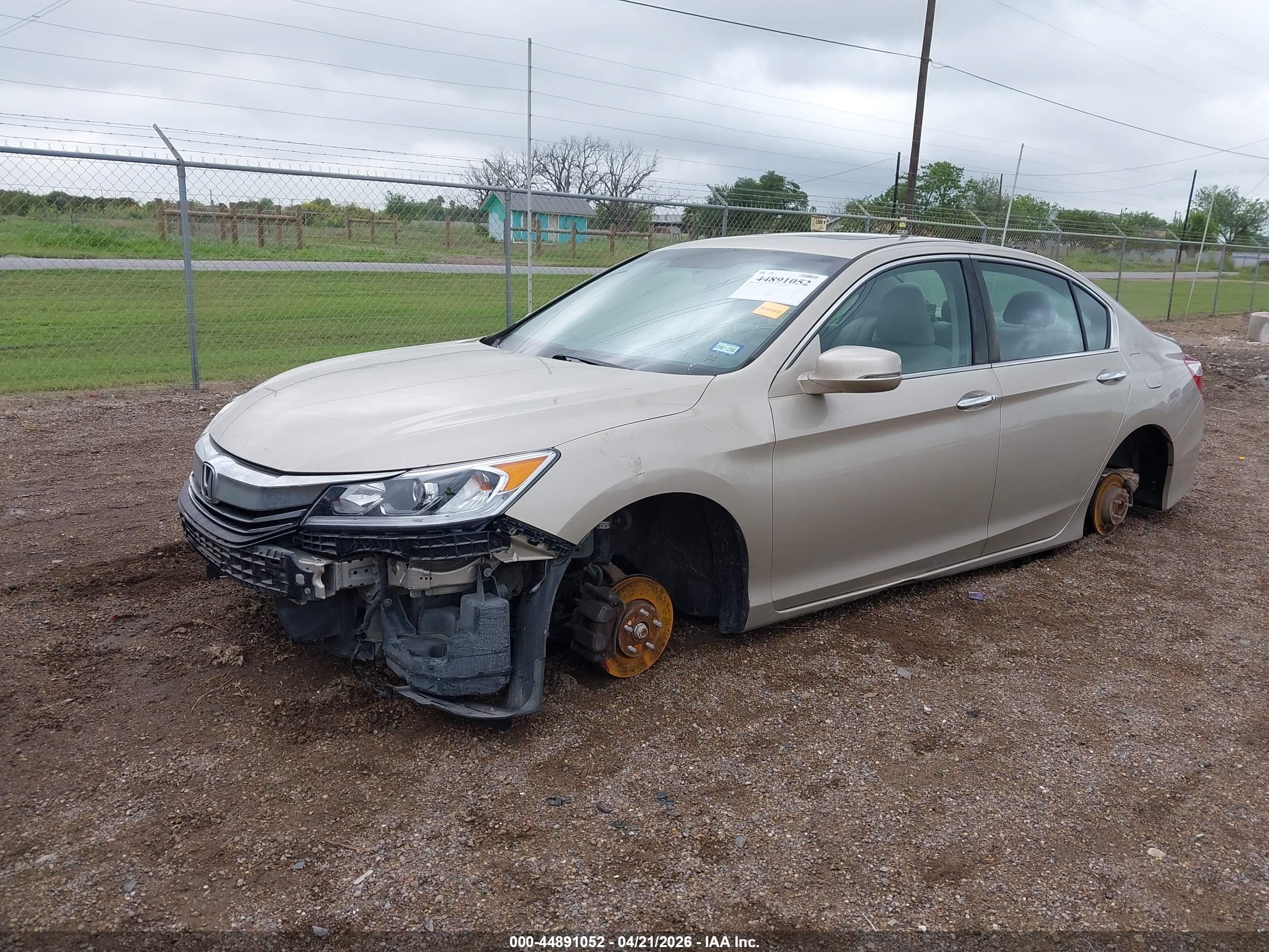 2016 Honda Accord Ex Бежевый vin: 1HGCR2F71GA124450
