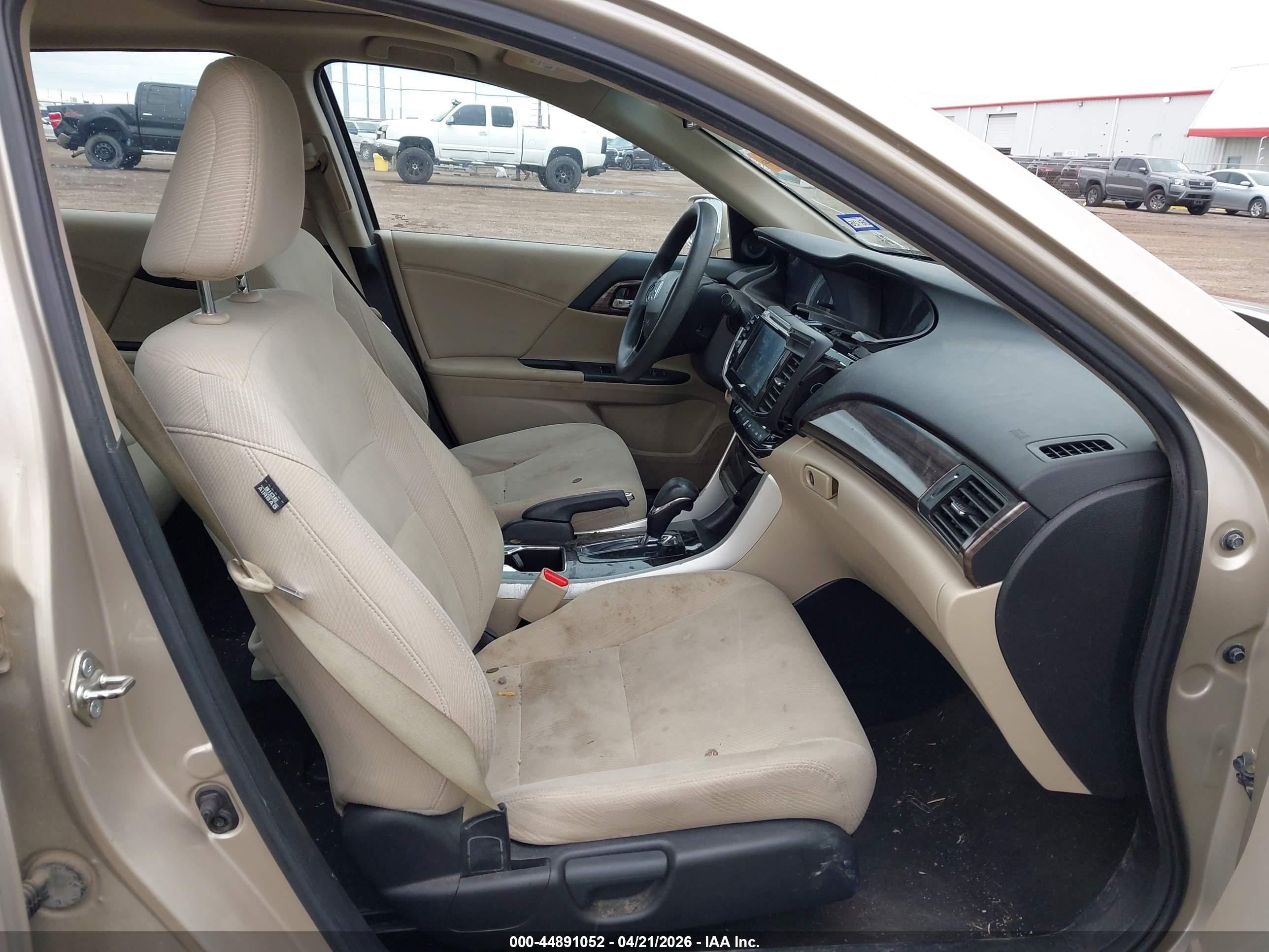 2016 Honda Accord Ex Бежевый vin: 1HGCR2F71GA124450