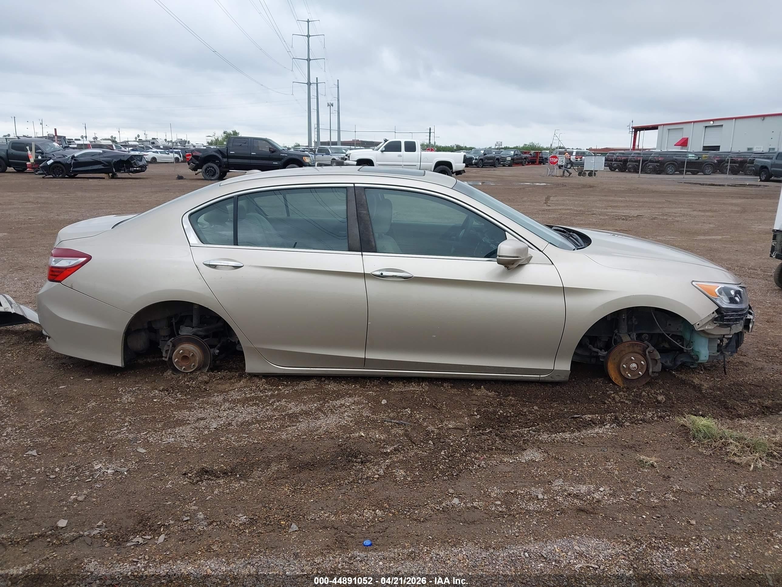 2016 Honda Accord Ex Бежевый vin: 1HGCR2F71GA124450