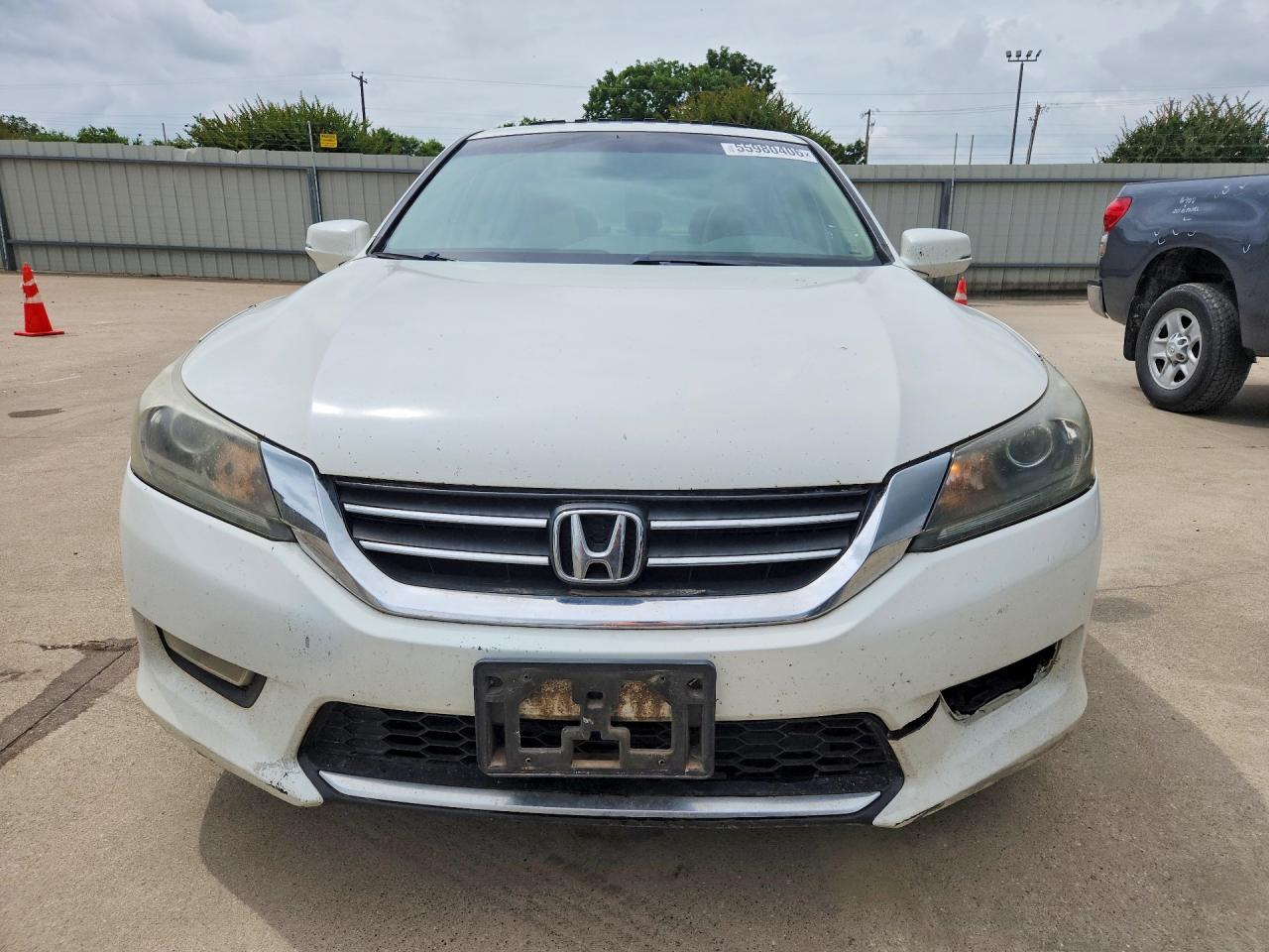 2013 Honda Accord Ex White vin: 1HGCR2F72DA031190