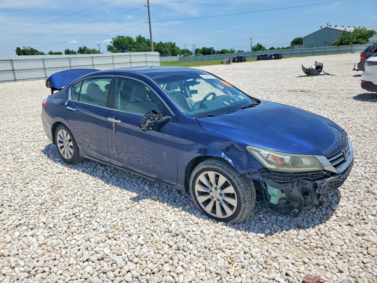 2013 Honda Accord Ex Blue vin: 1HGCR2F72DA103540