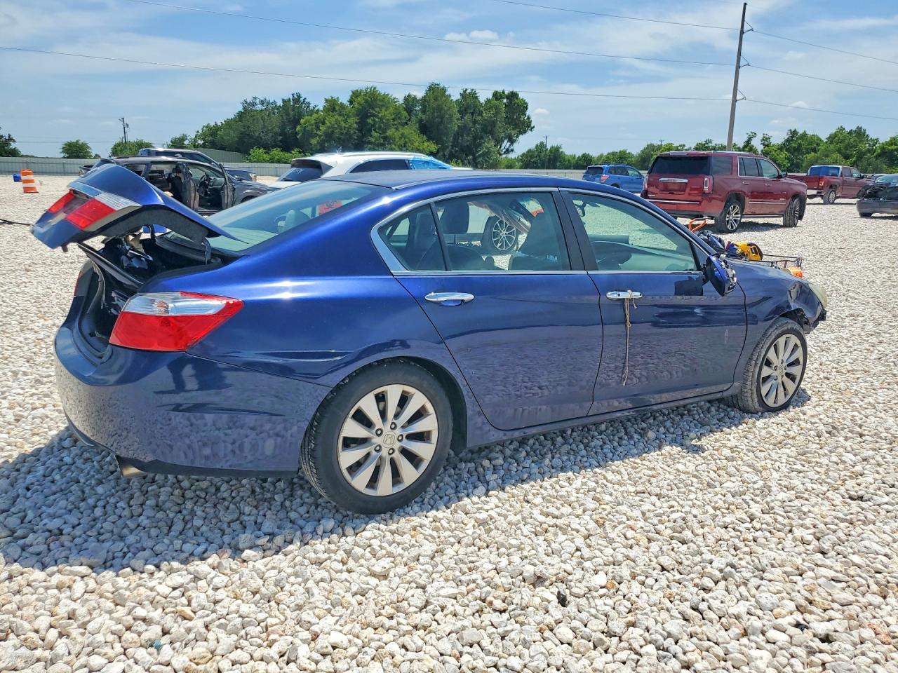 2013 Honda Accord Ex Blue vin: 1HGCR2F72DA103540