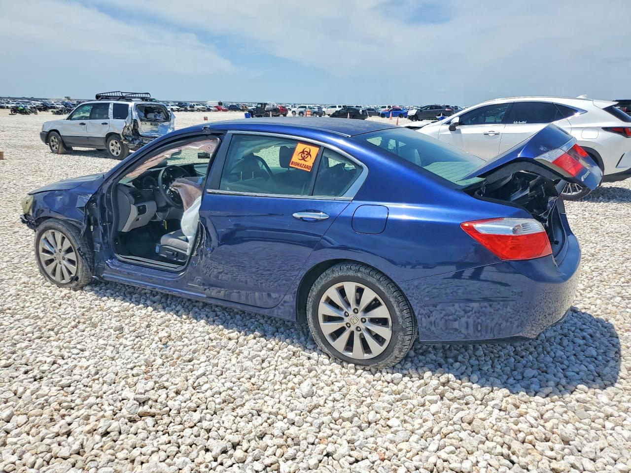 2013 Honda Accord Ex Blue vin: 1HGCR2F72DA103540