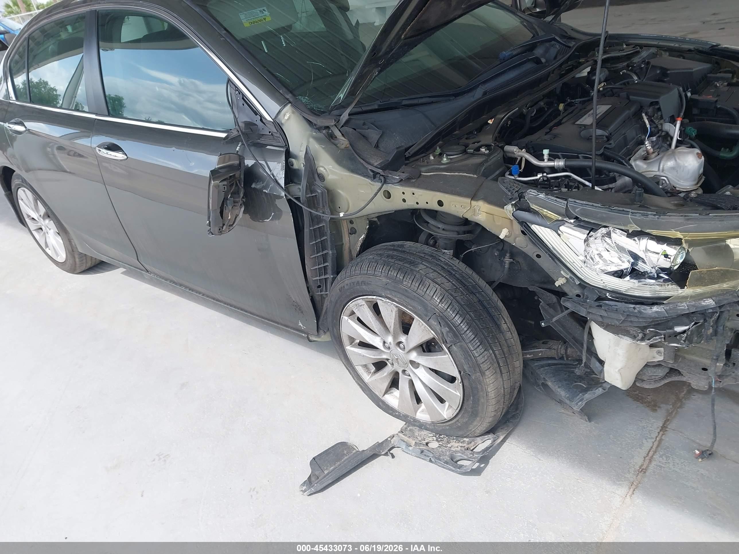 2014 Honda Accord Ex Gray vin: 1HGCR2F72EA003455