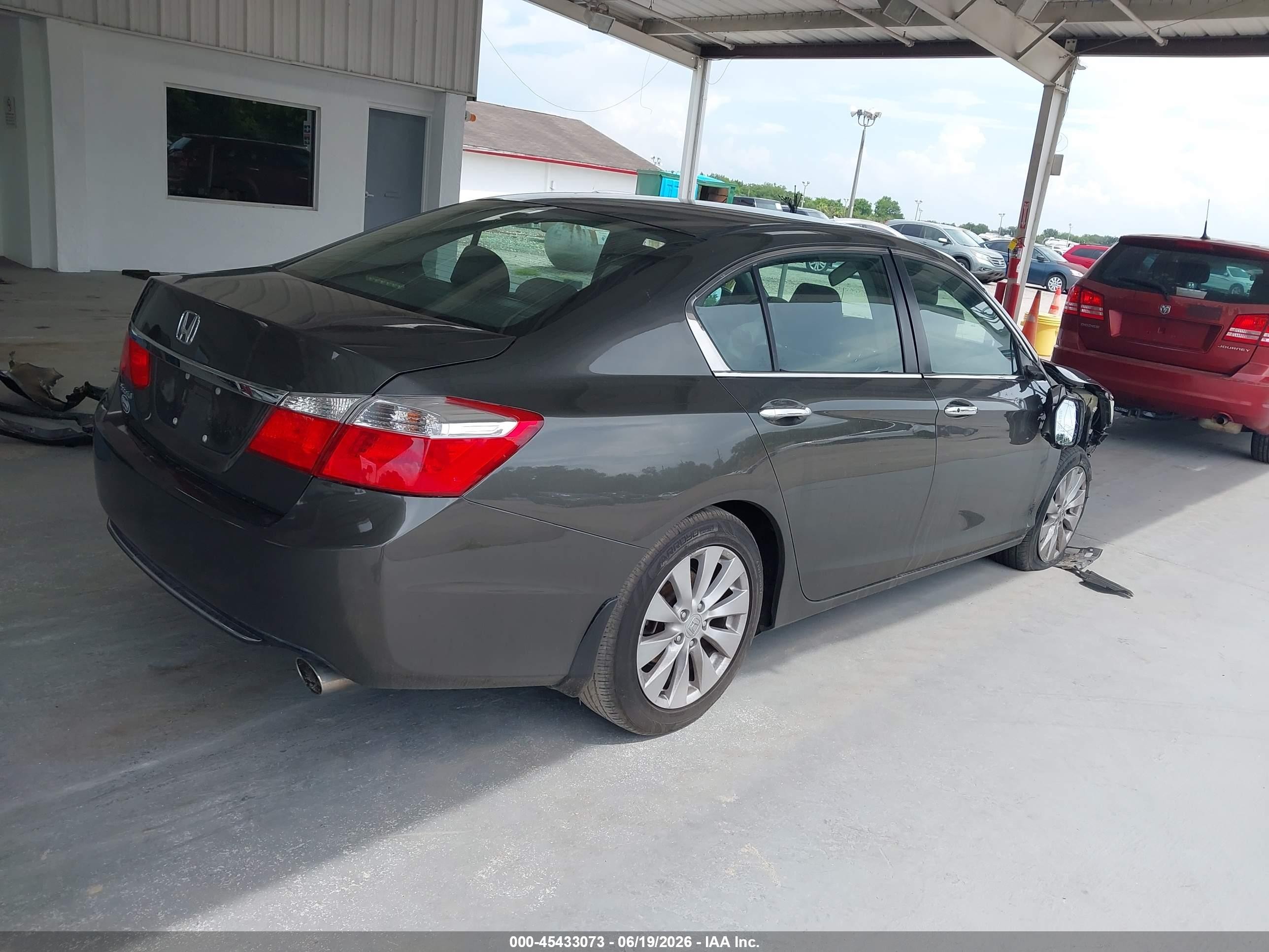 2014 Honda Accord Ex Gray vin: 1HGCR2F72EA003455