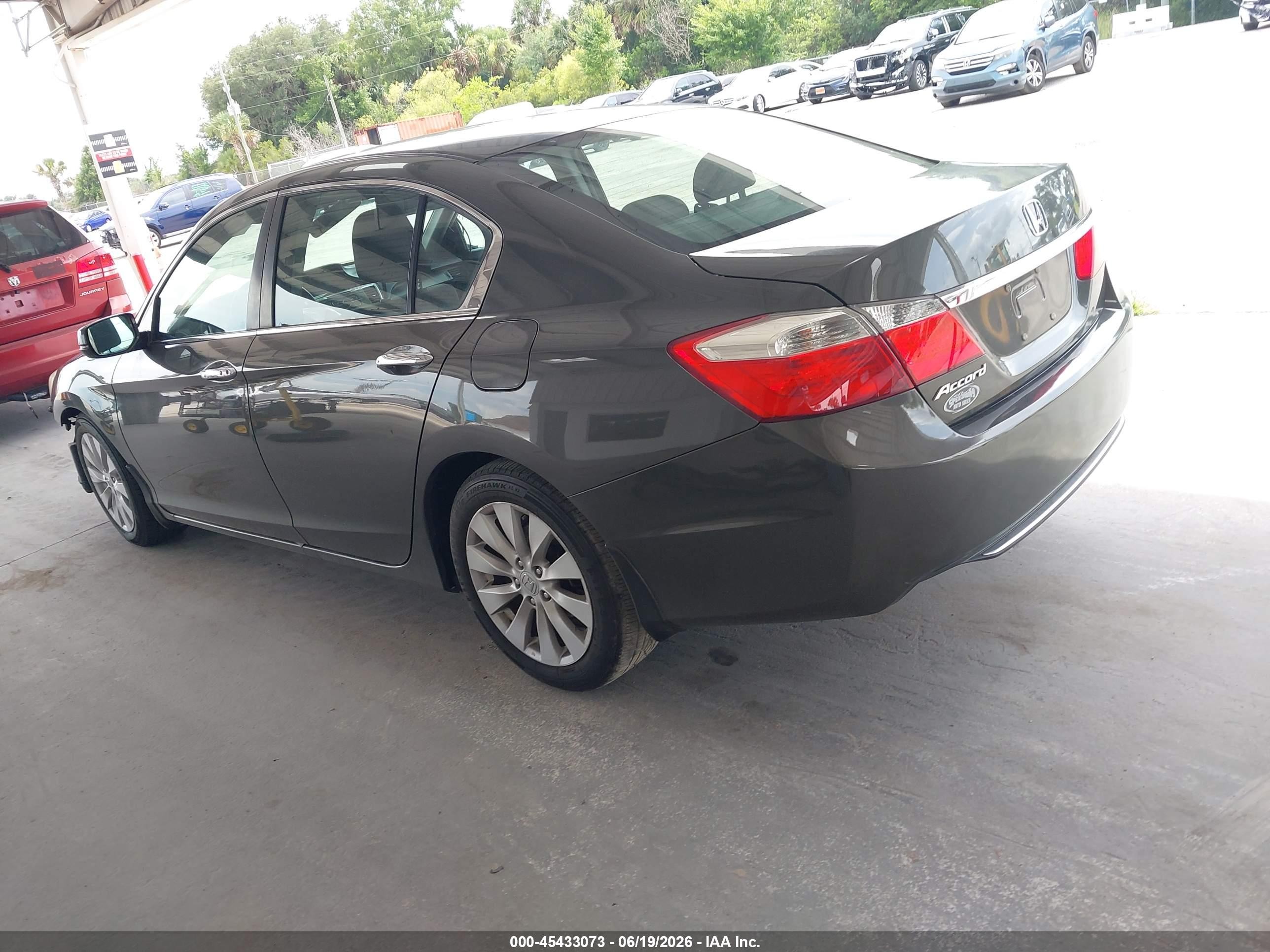 2014 Honda Accord Ex Gray vin: 1HGCR2F72EA003455