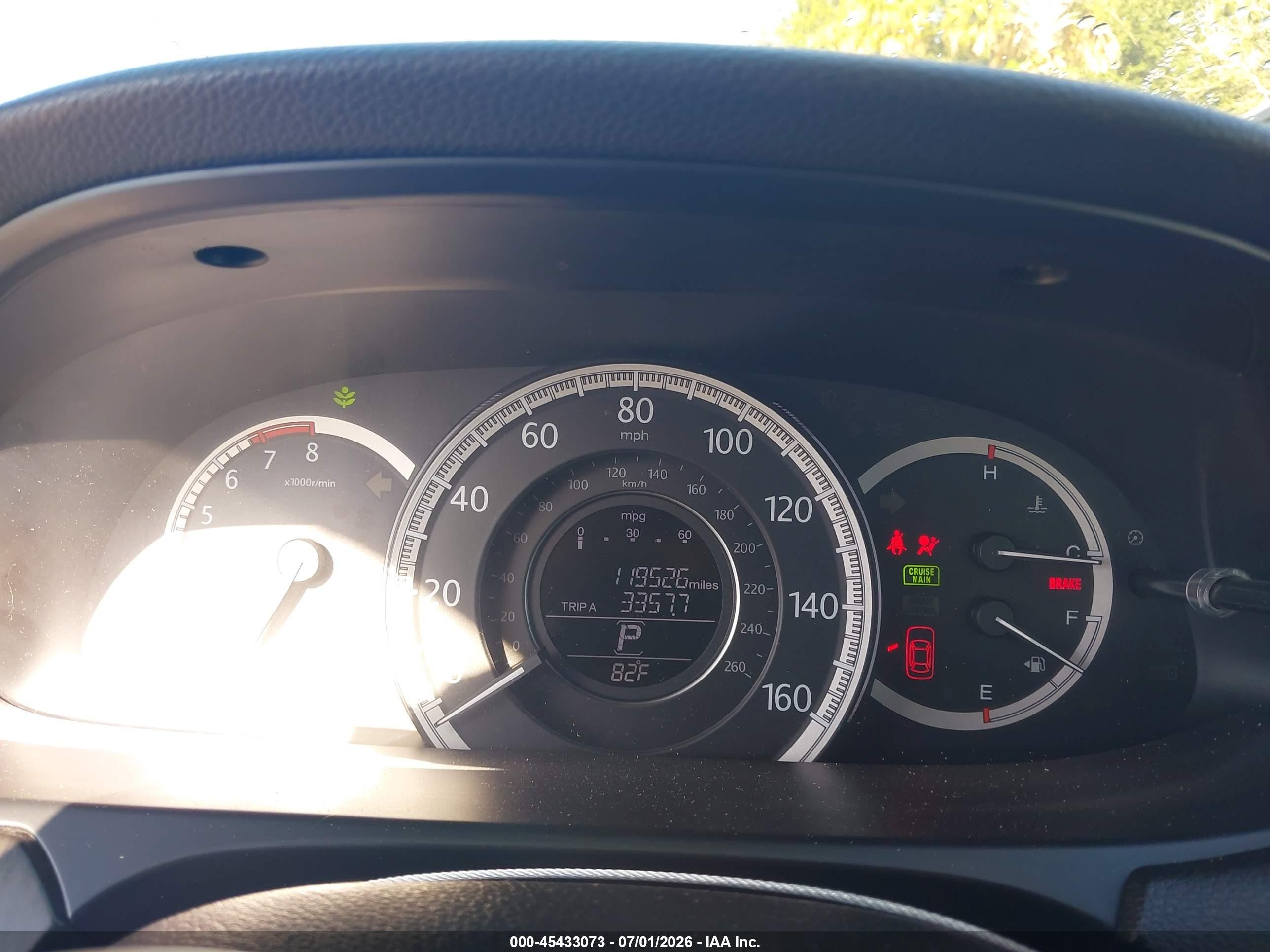 2014 Honda Accord Ex Gray vin: 1HGCR2F72EA003455