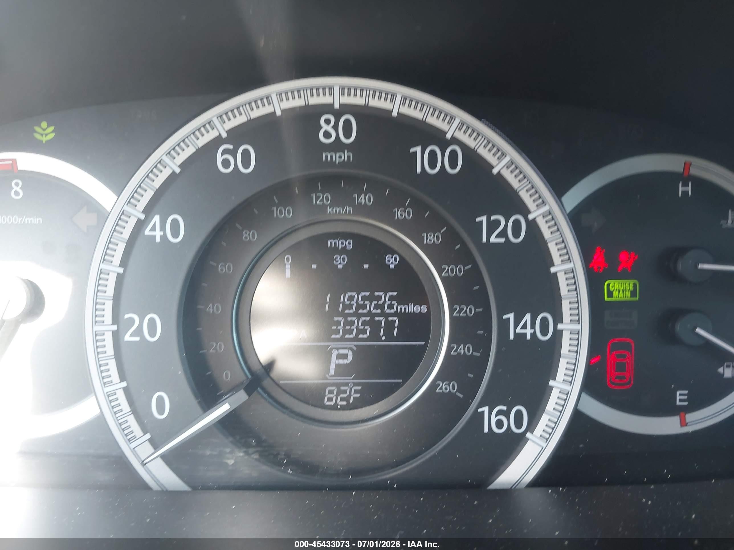 2014 Honda Accord Ex Gray vin: 1HGCR2F72EA003455