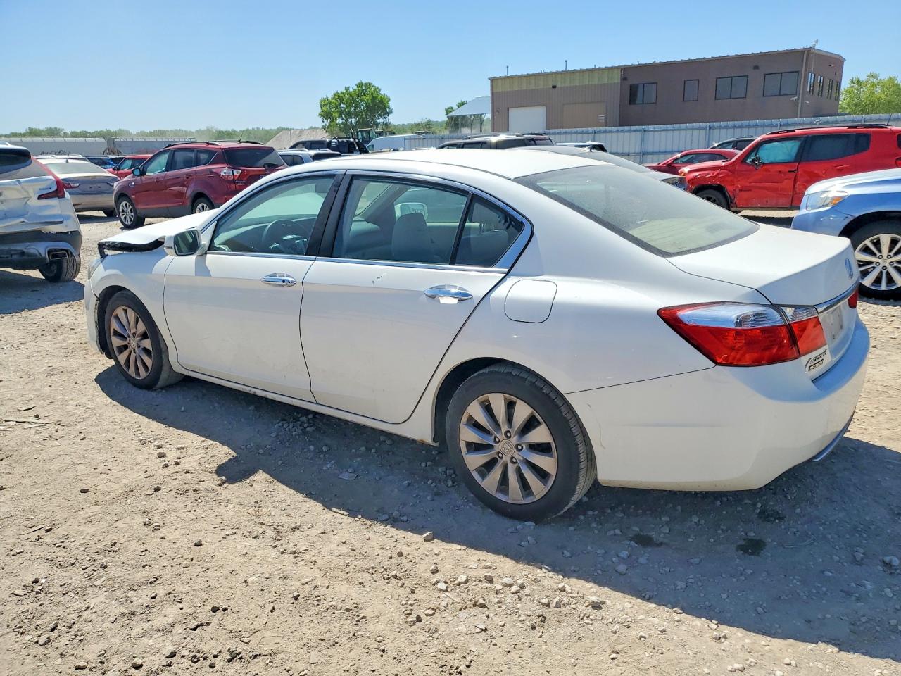 2014 Honda Accord Ex White vin: 1HGCR2F72EA023091