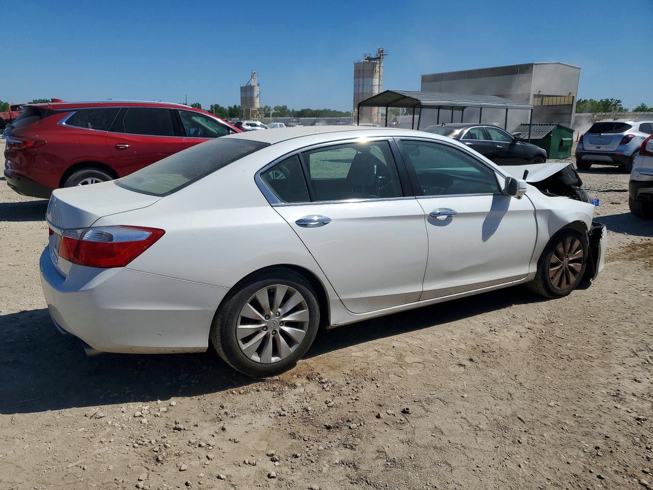2014 Honda Accord Ex White vin: 1HGCR2F72EA023091