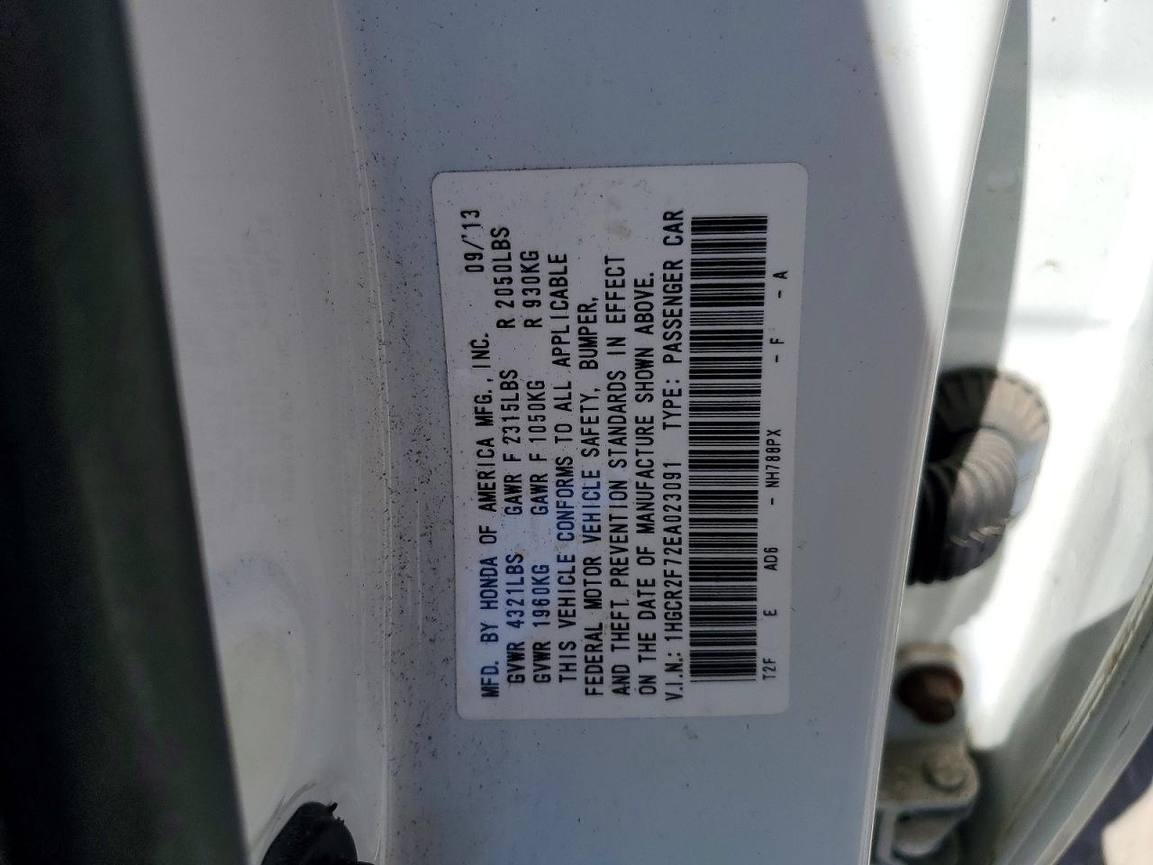 2014 Honda Accord Ex White vin: 1HGCR2F72EA023091