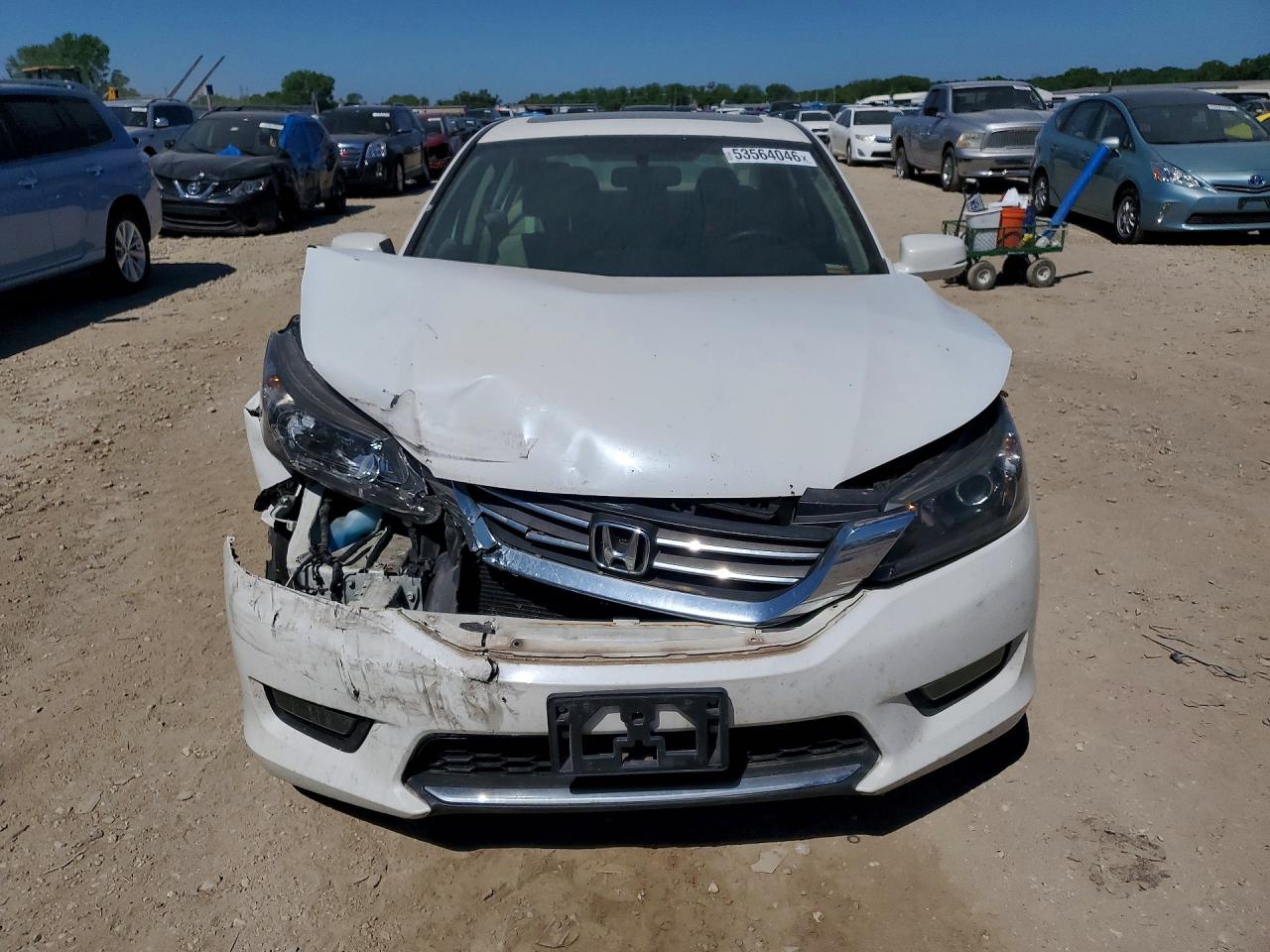 2014 Honda Accord Ex White vin: 1HGCR2F72EA023091