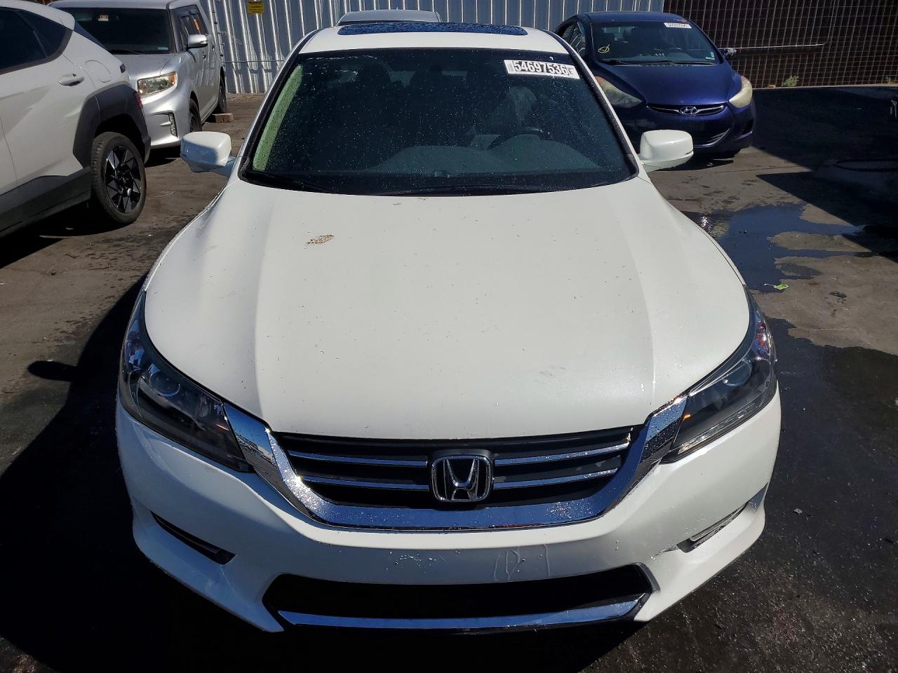 2014 Honda Accord Ex White vin: 1HGCR2F72EA040618