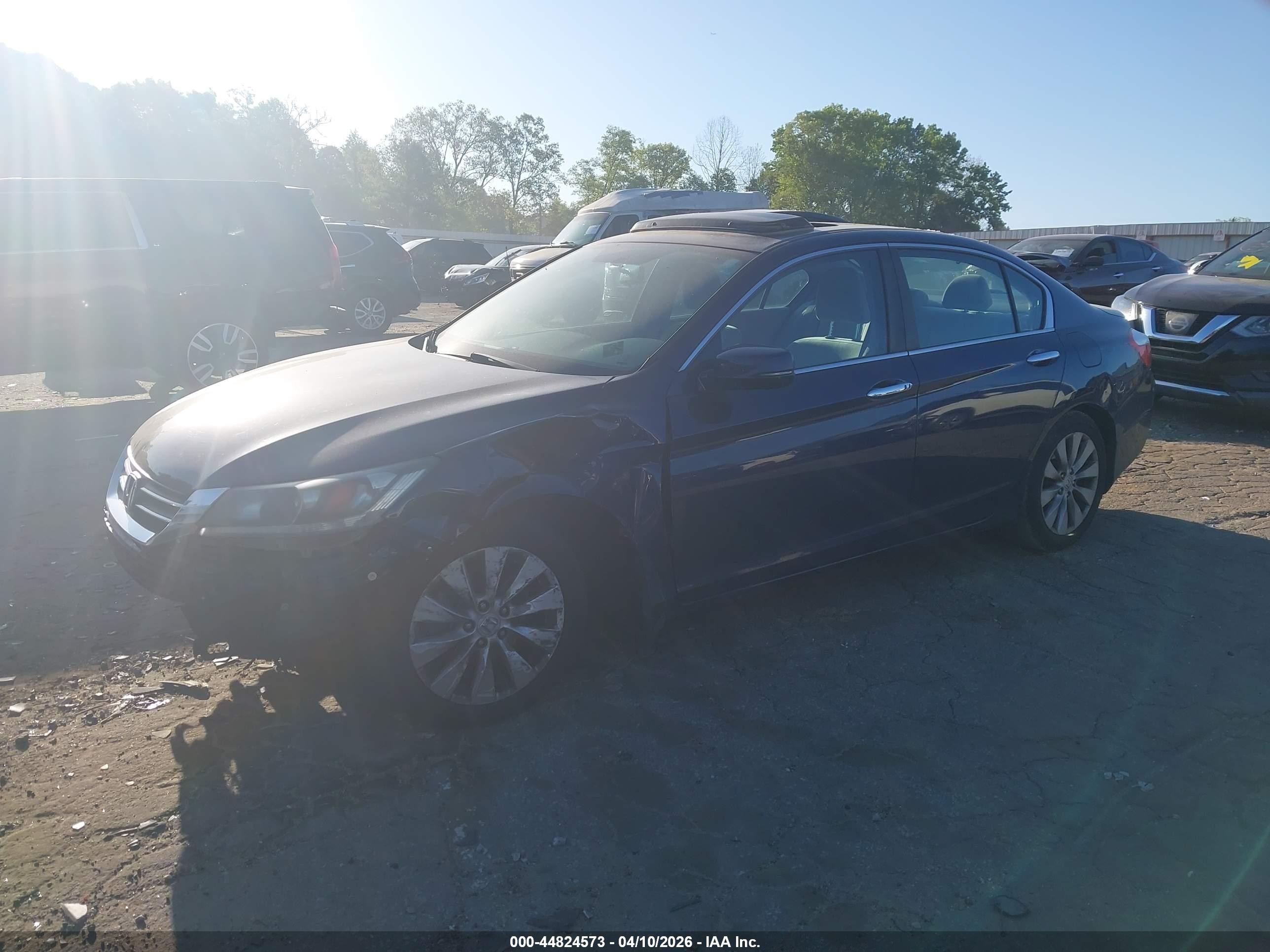 2014 Honda Accord Ex Blue vin: 1HGCR2F72EA178191
