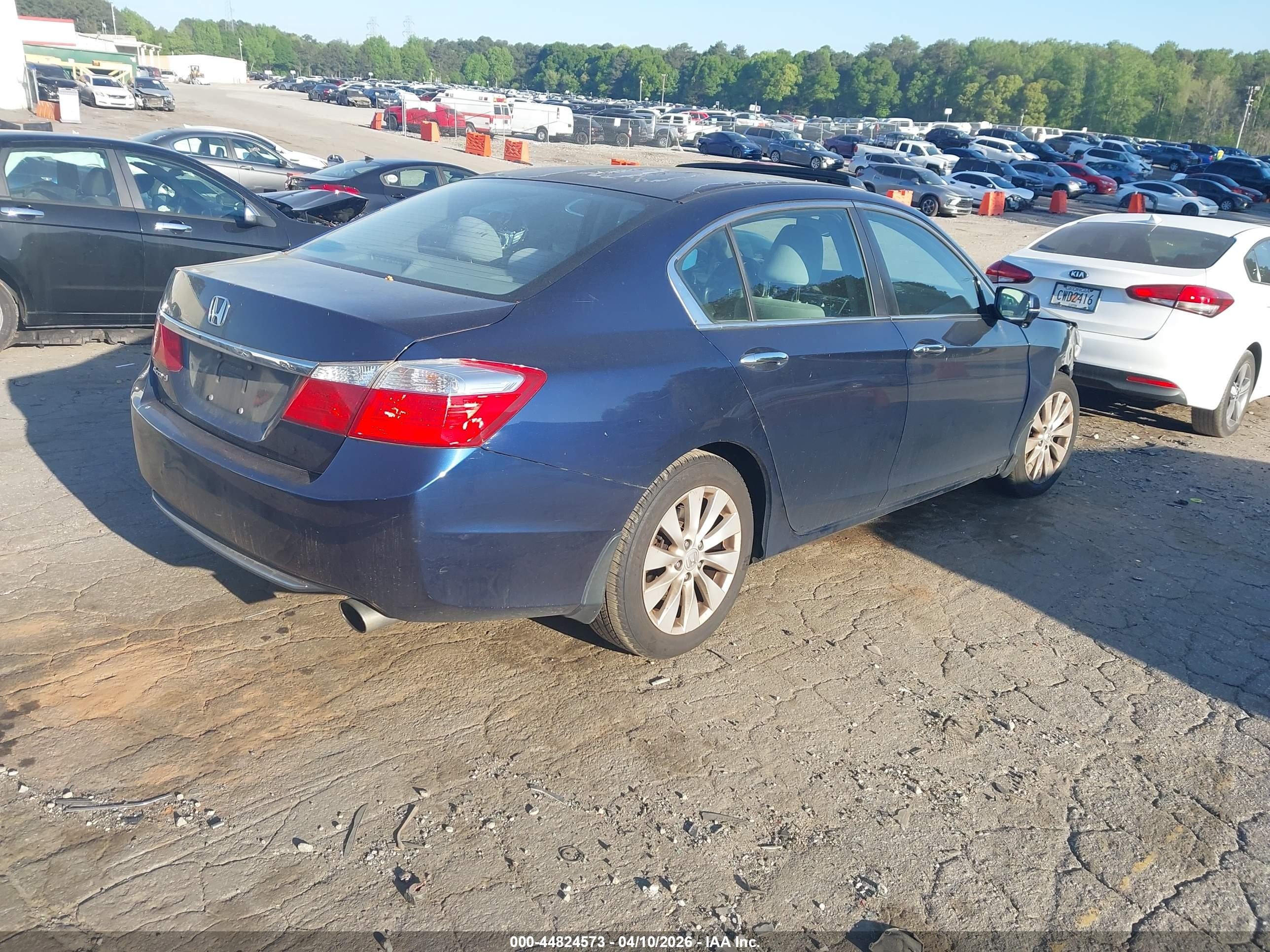 2014 Honda Accord Ex Blue vin: 1HGCR2F72EA178191