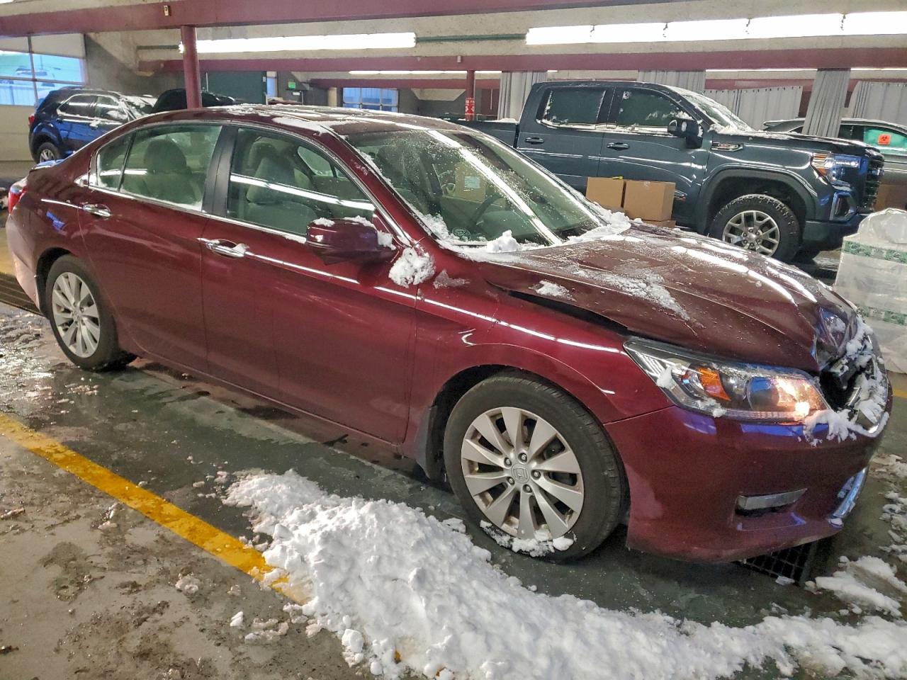 2014 Honda Accord Ex Burgundy vin: 1HGCR2F72EA229933