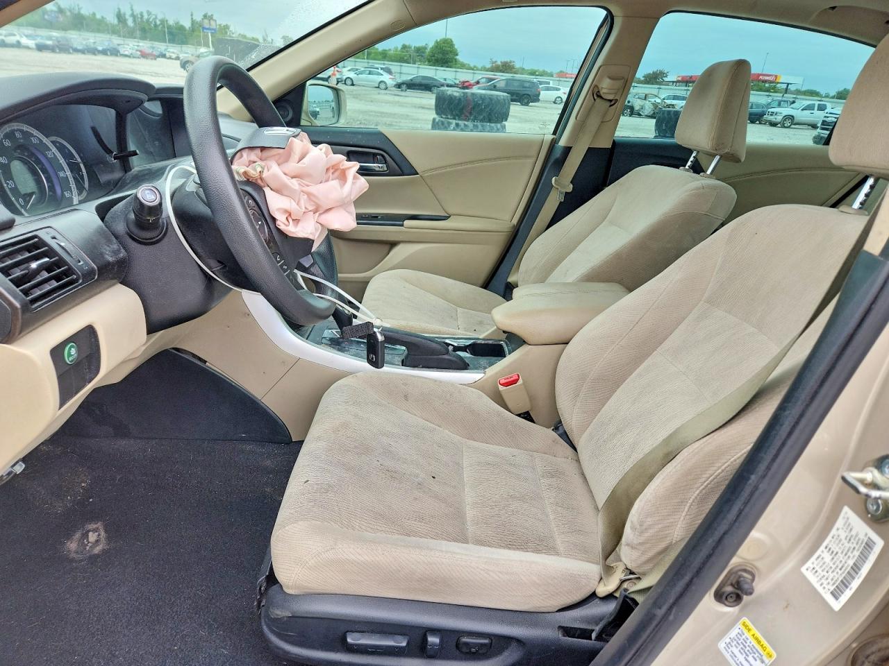 2015 Honda Accord Ex Бежевый vin: 1HGCR2F72FA049045