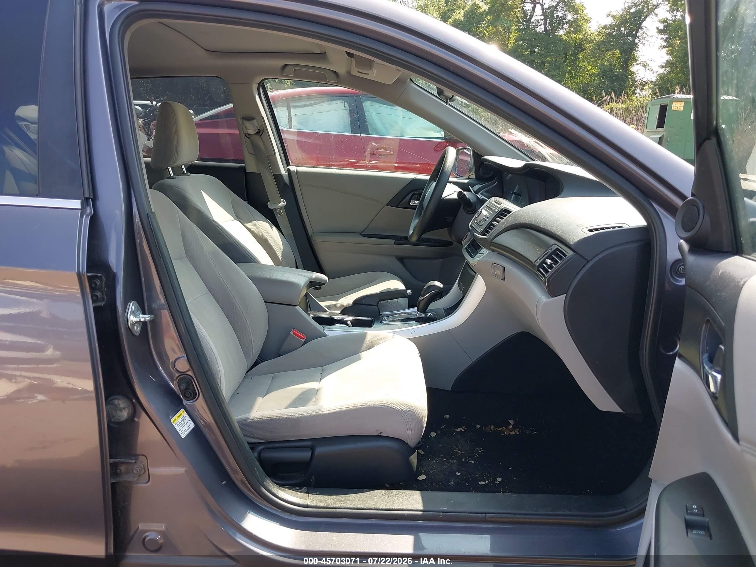2015 Honda Accord Ex Gray vin: 1HGCR2F72FA103041
