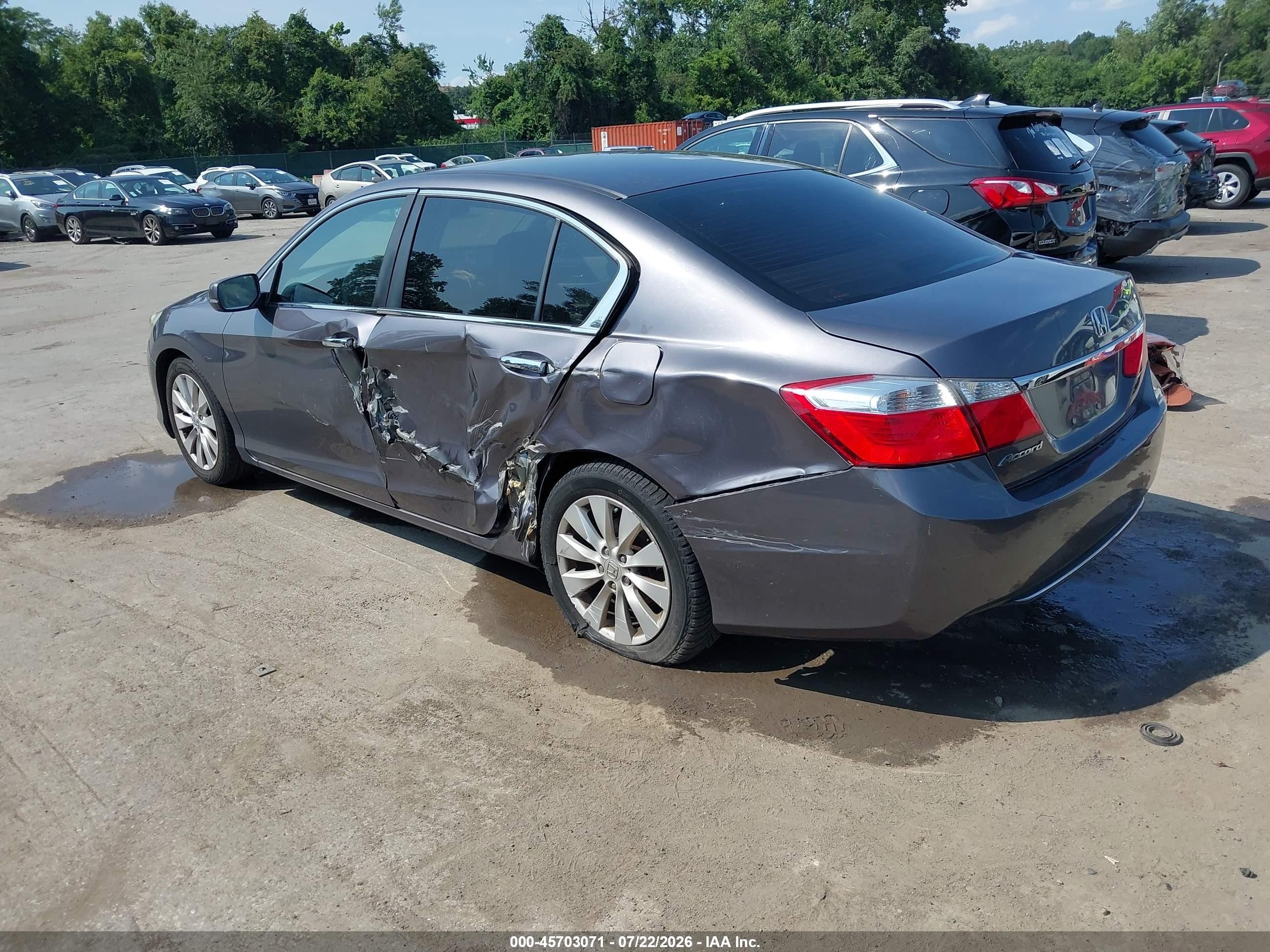 2015 Honda Accord Ex Gray vin: 1HGCR2F72FA103041