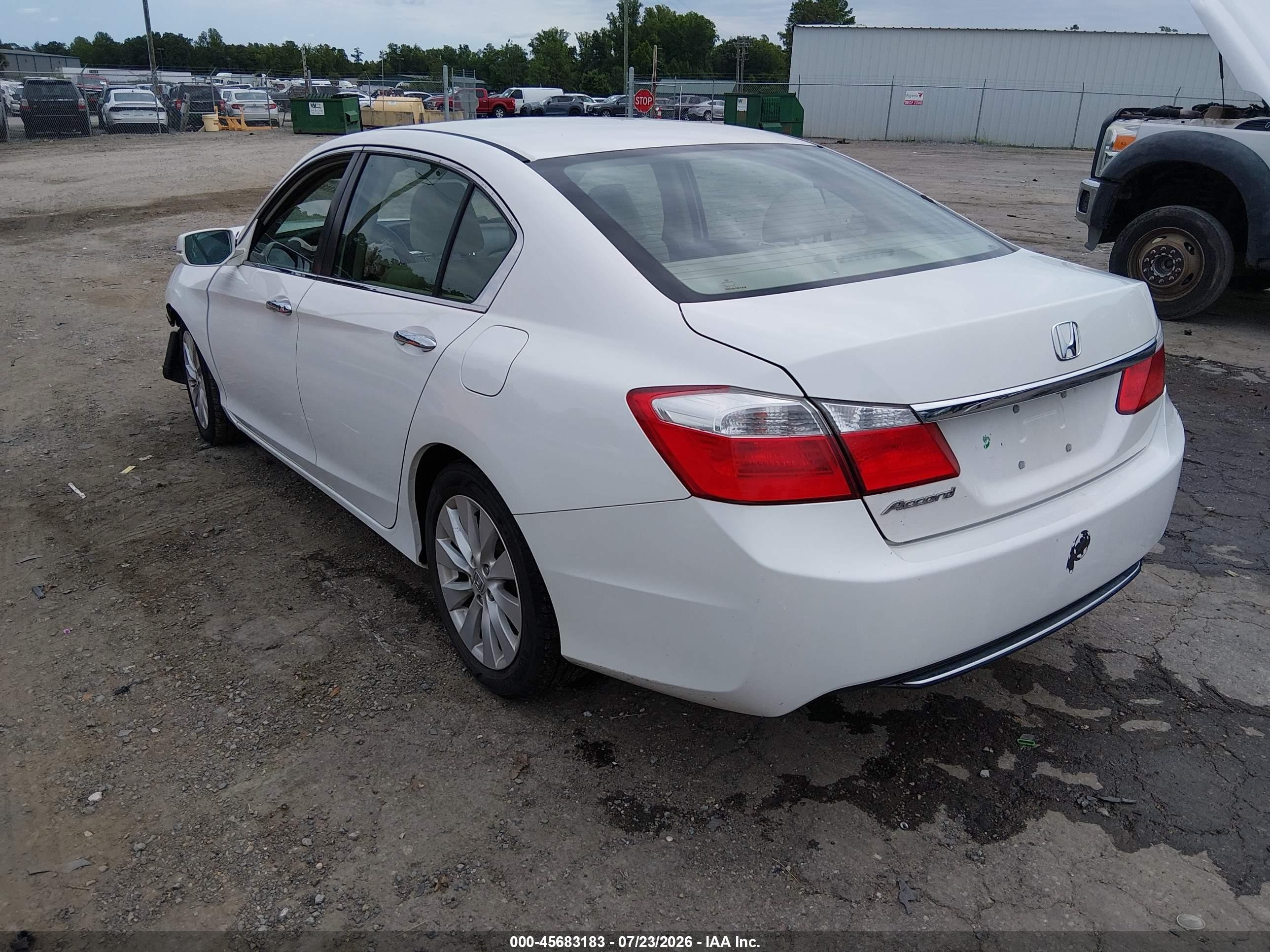 2015 Honda Accord Ex White vin: 1HGCR2F72FA148299
